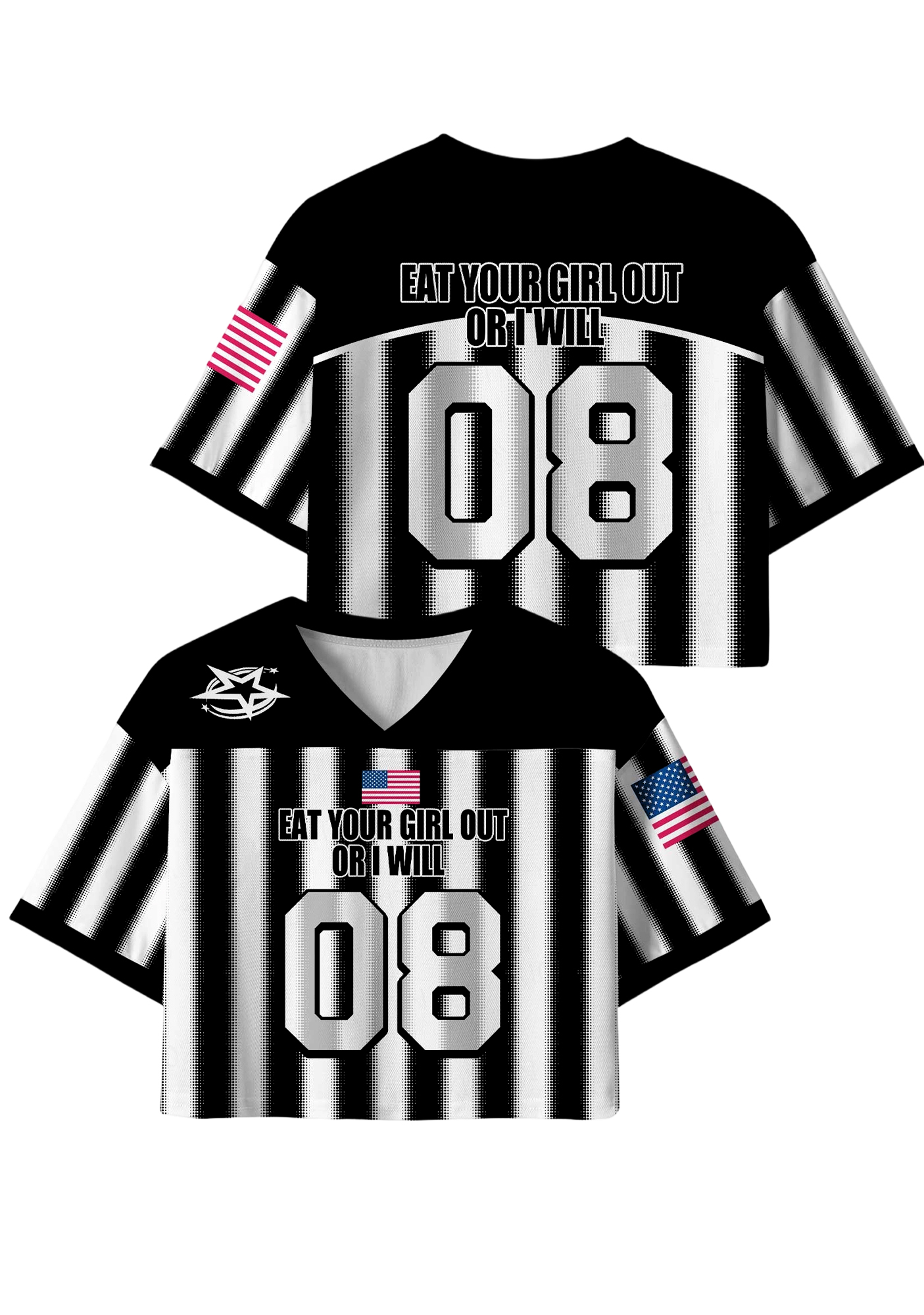 Eat Your Girl Out Or I Will Y2K Crop Sport Jersey Shirts