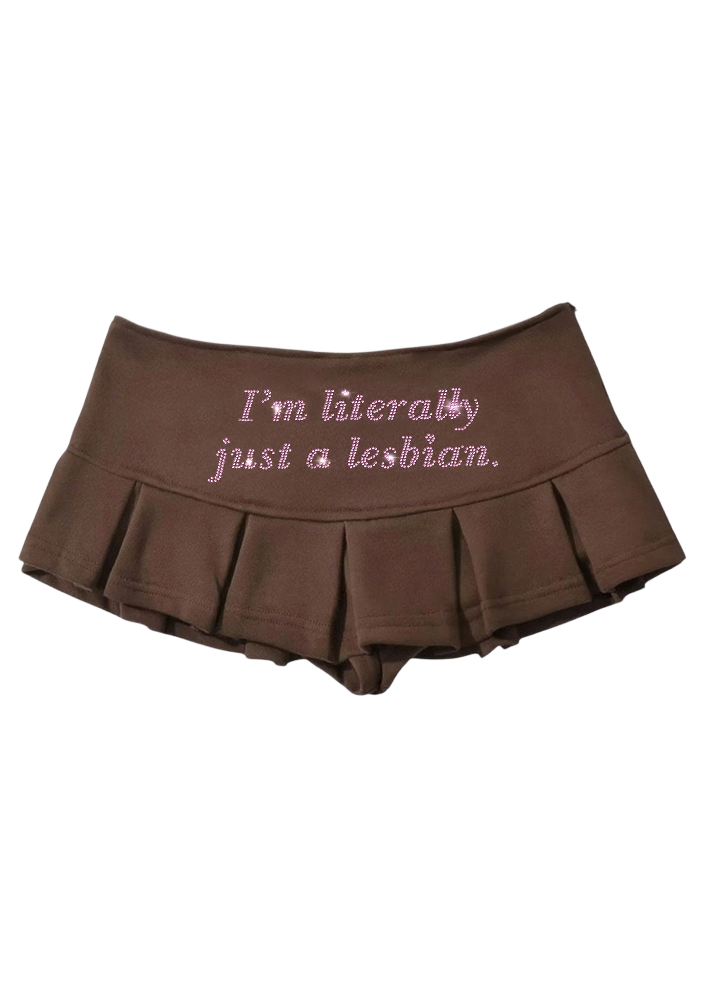 I'm Literally Just A Lesbian Y2K Mini Pleated Skirts