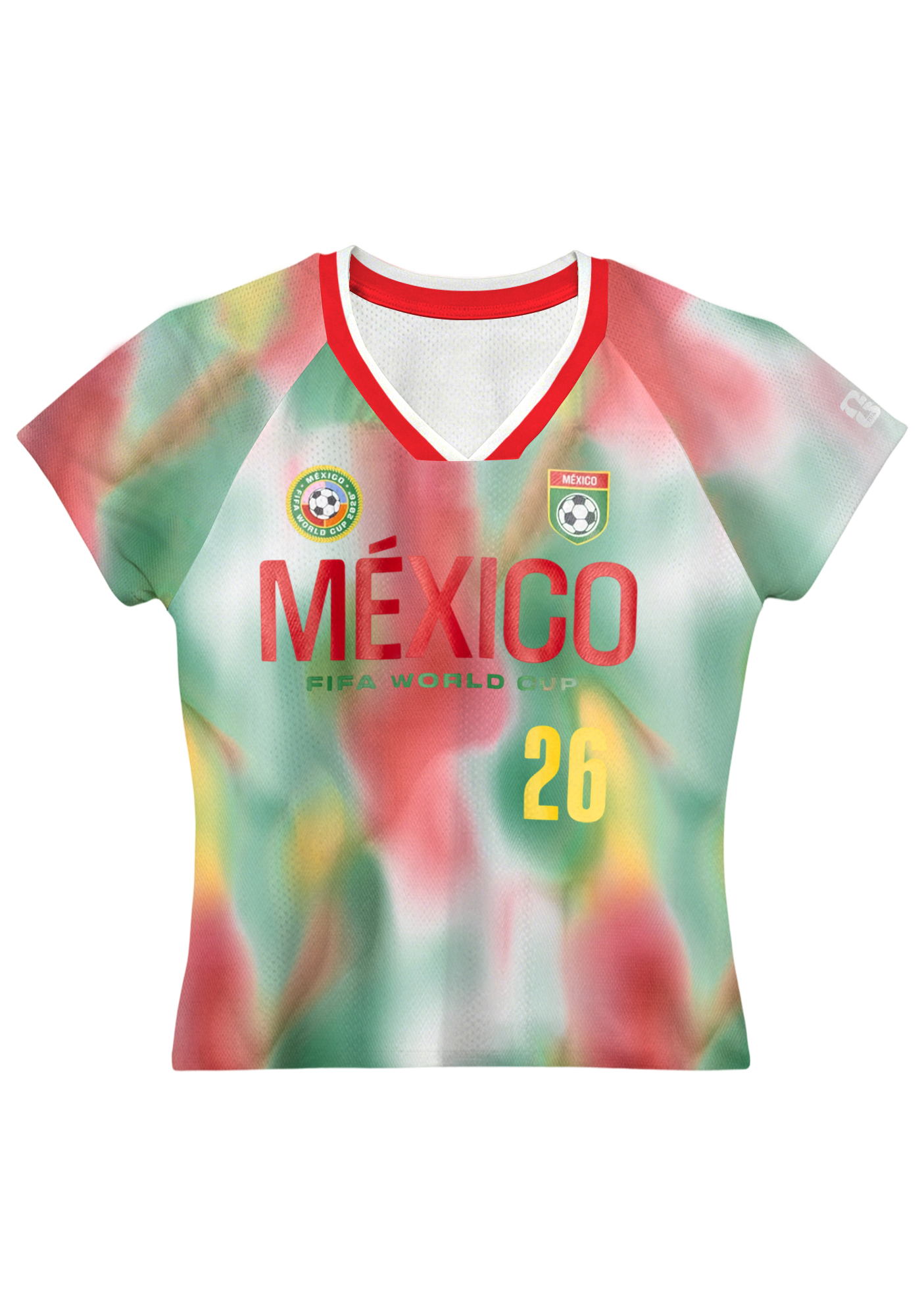 Vintage Tie-Dye Mexico Mesh Jersey Top