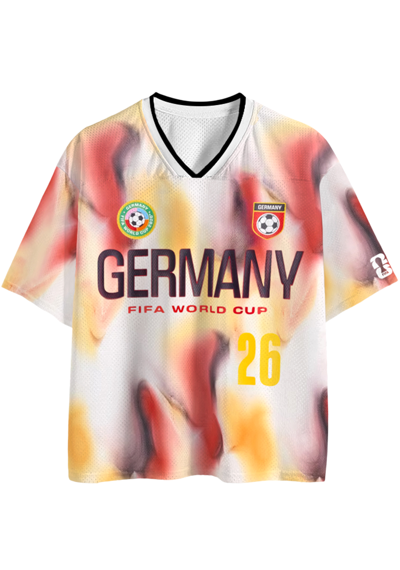 Germany Tie-Dye Soccer Mesh Jersey Shirts