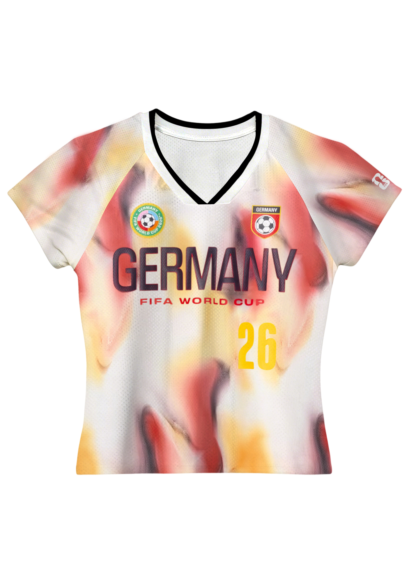Germany Tie-Dye Soccer Mesh Jersey Top