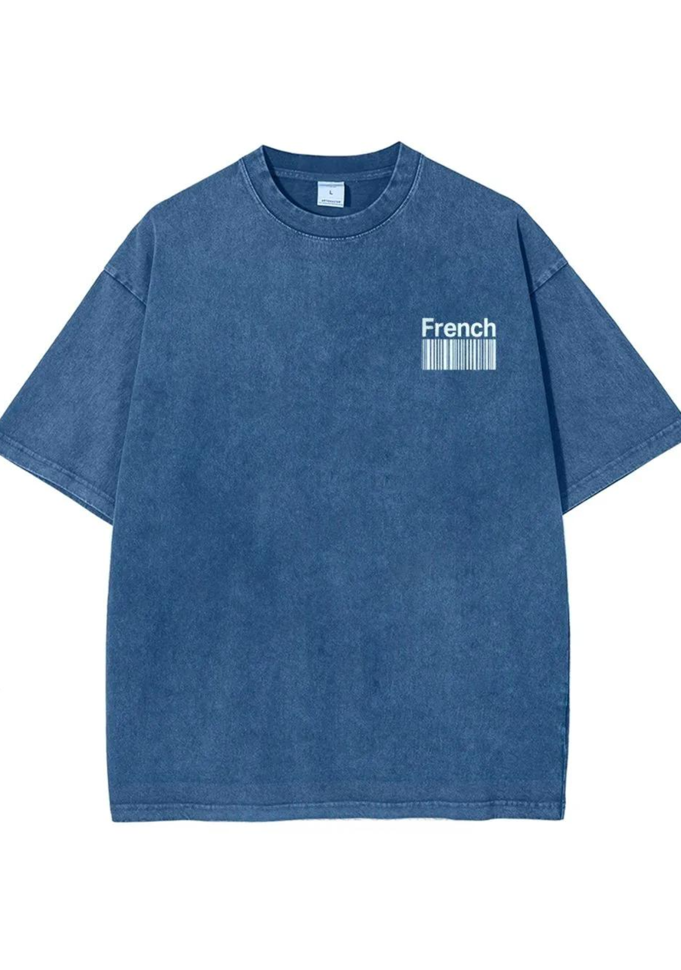 Vintage Washed French Label Graphic Washed Tee