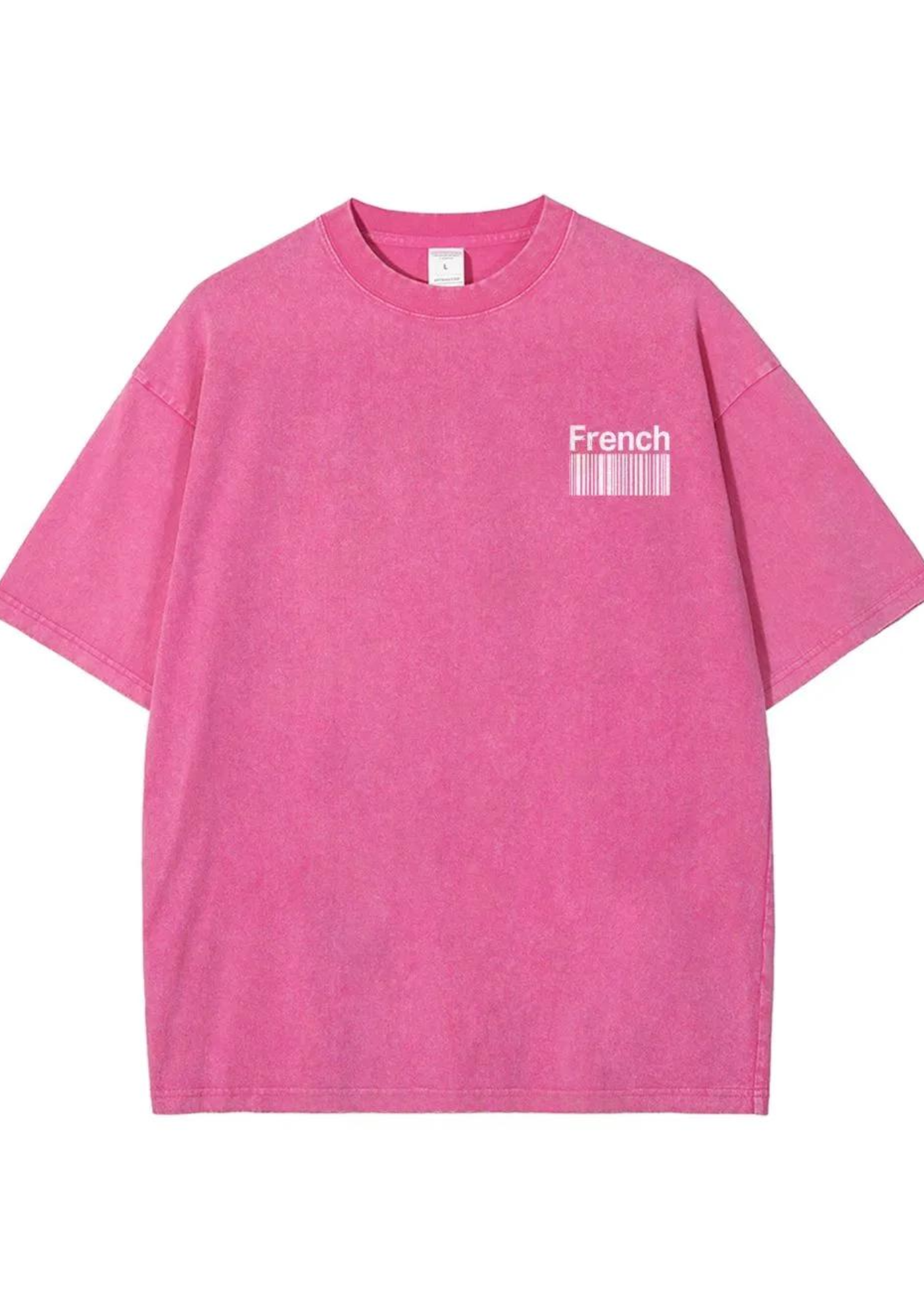 Vintage Washed French Label Graphic Washed Tee