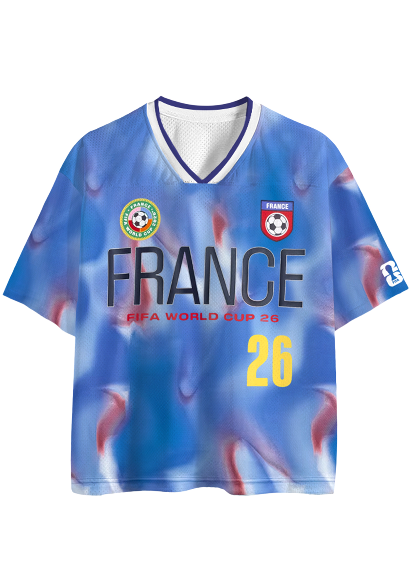 France Tie-Dye Soccer Mesh Jersey Shirts