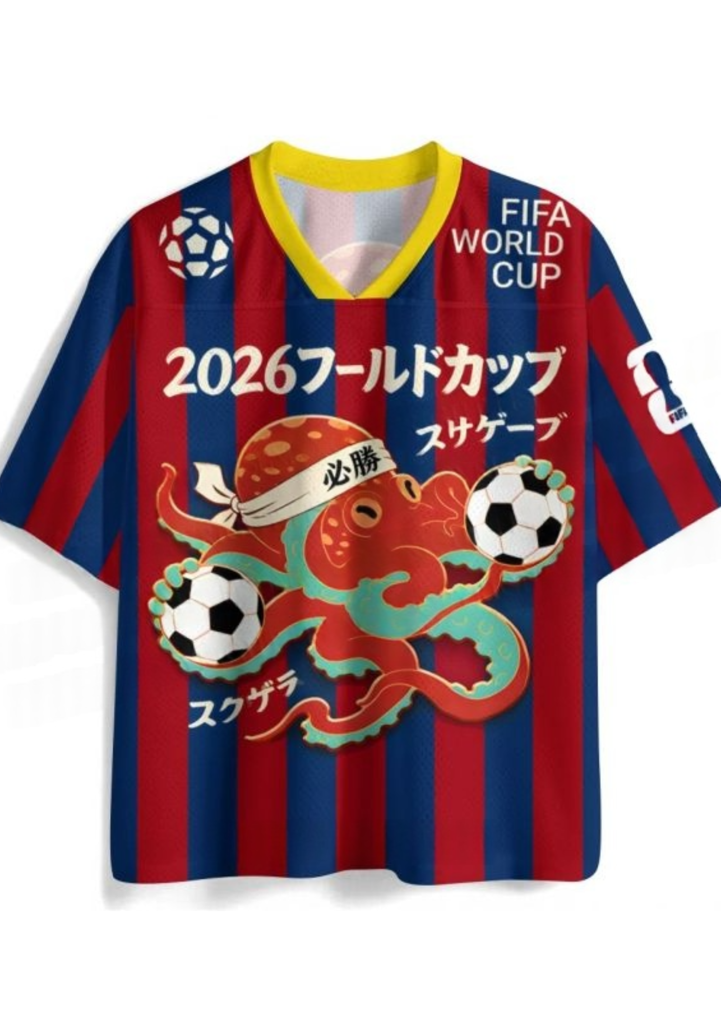2026 World Cup: Japanese Octopus Mesh Jersey Shirts
