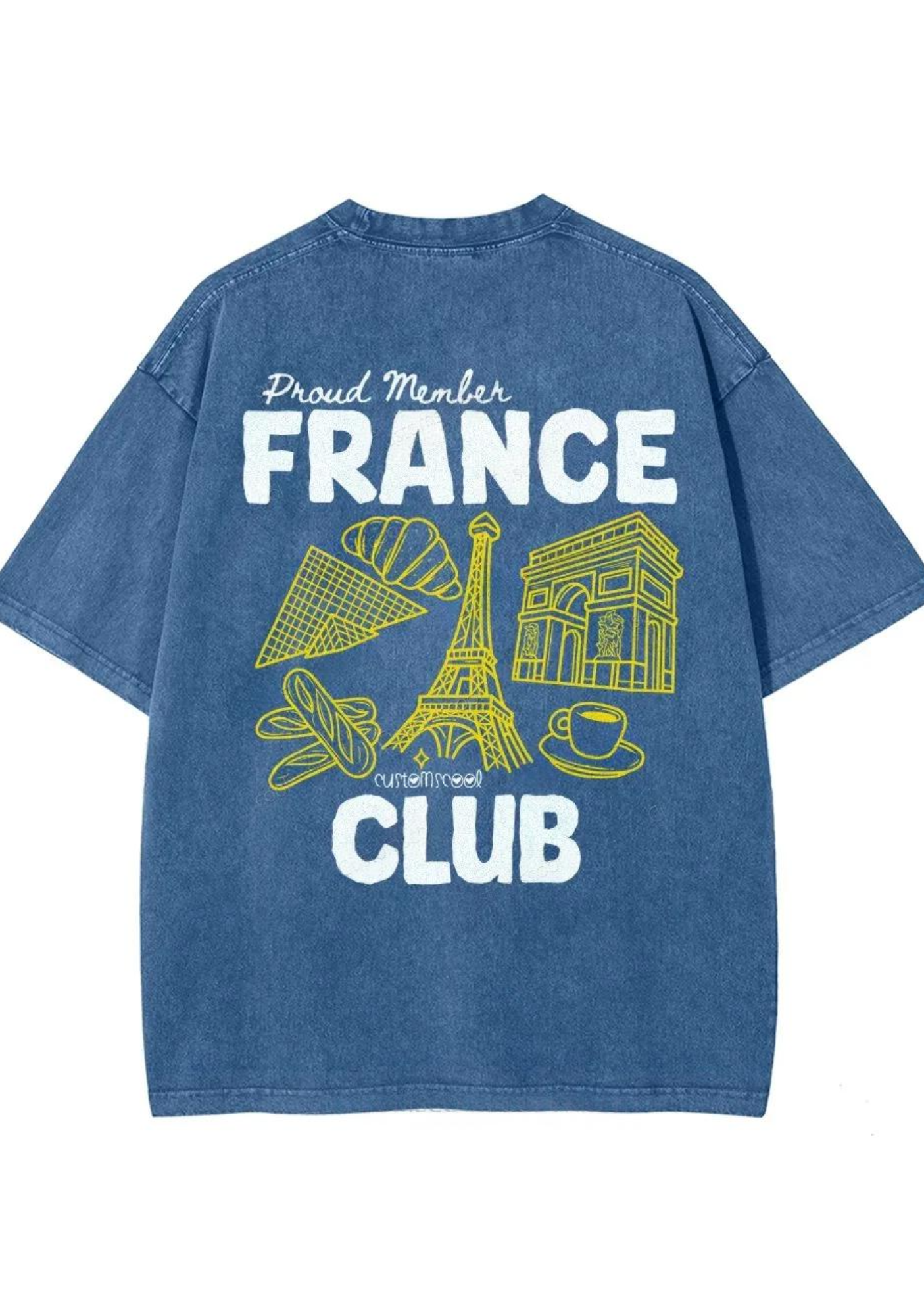 Vintage FRANCE CLUB Graphic Washed Tee