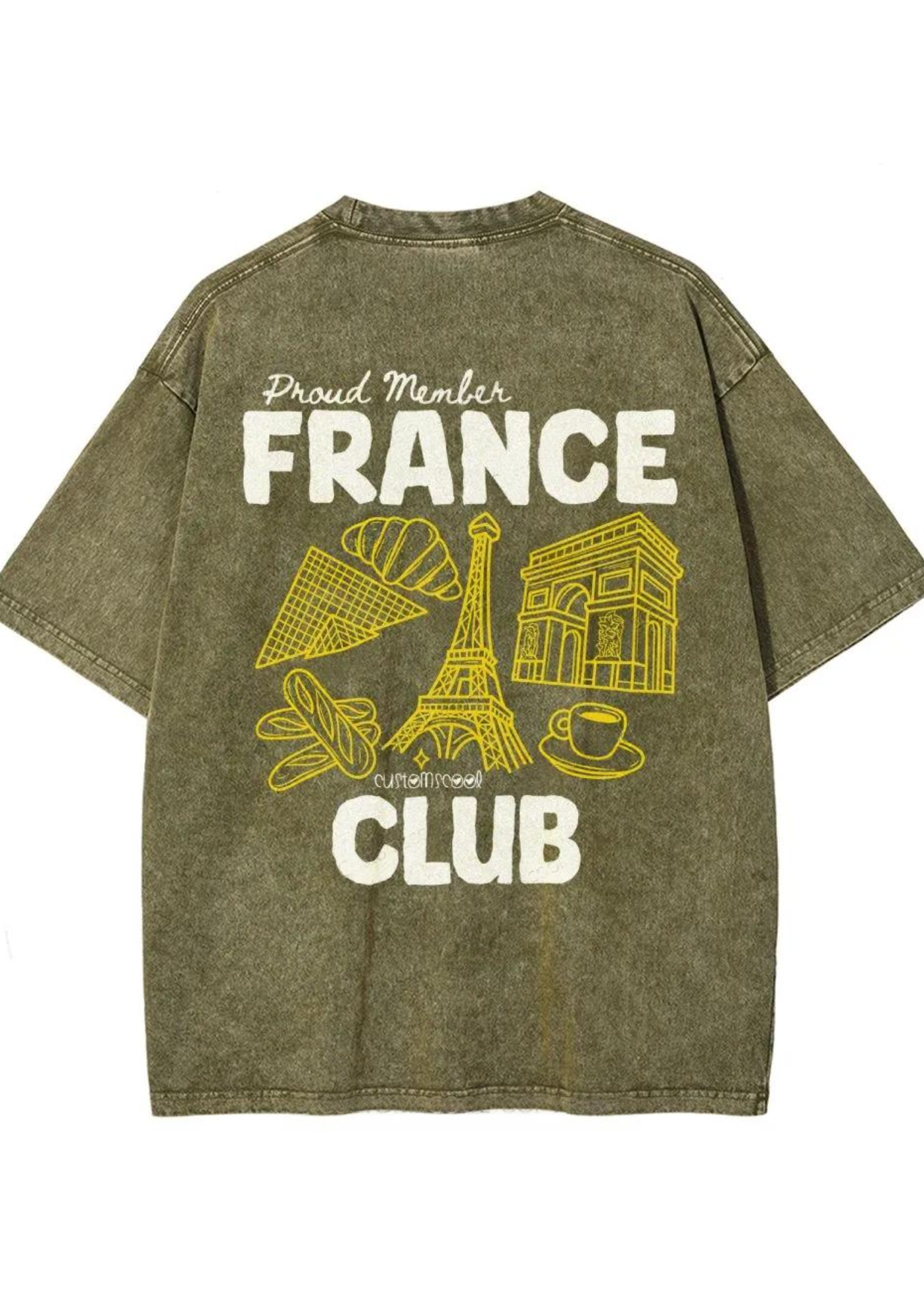 Vintage FRANCE CLUB Graphic Washed Tee