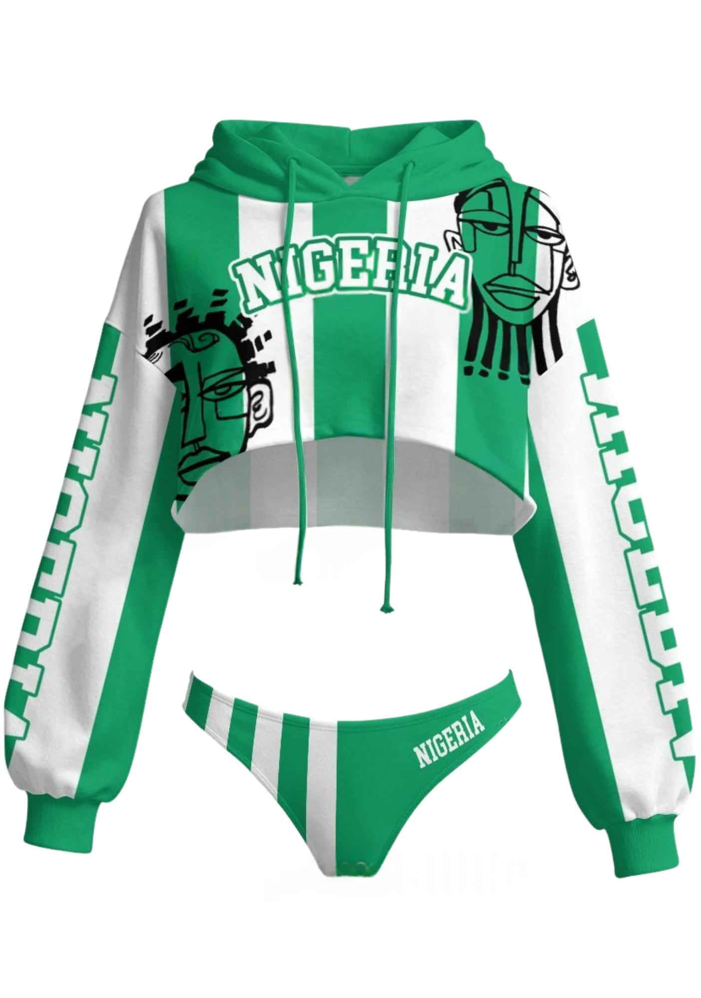 Nigeria Women's Hooded Thicken Suit Set 