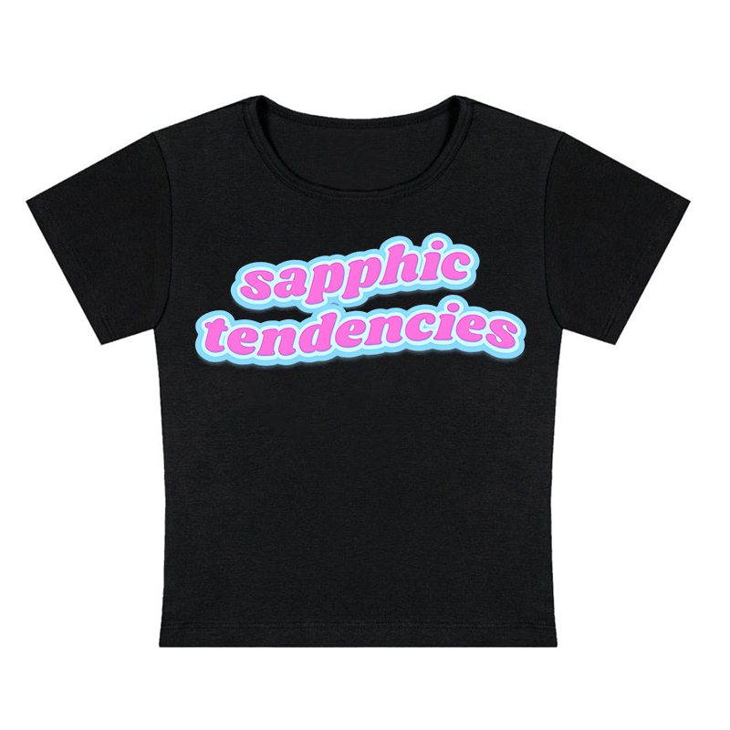 Sapphic Tendencies Y2K Baby Tee
