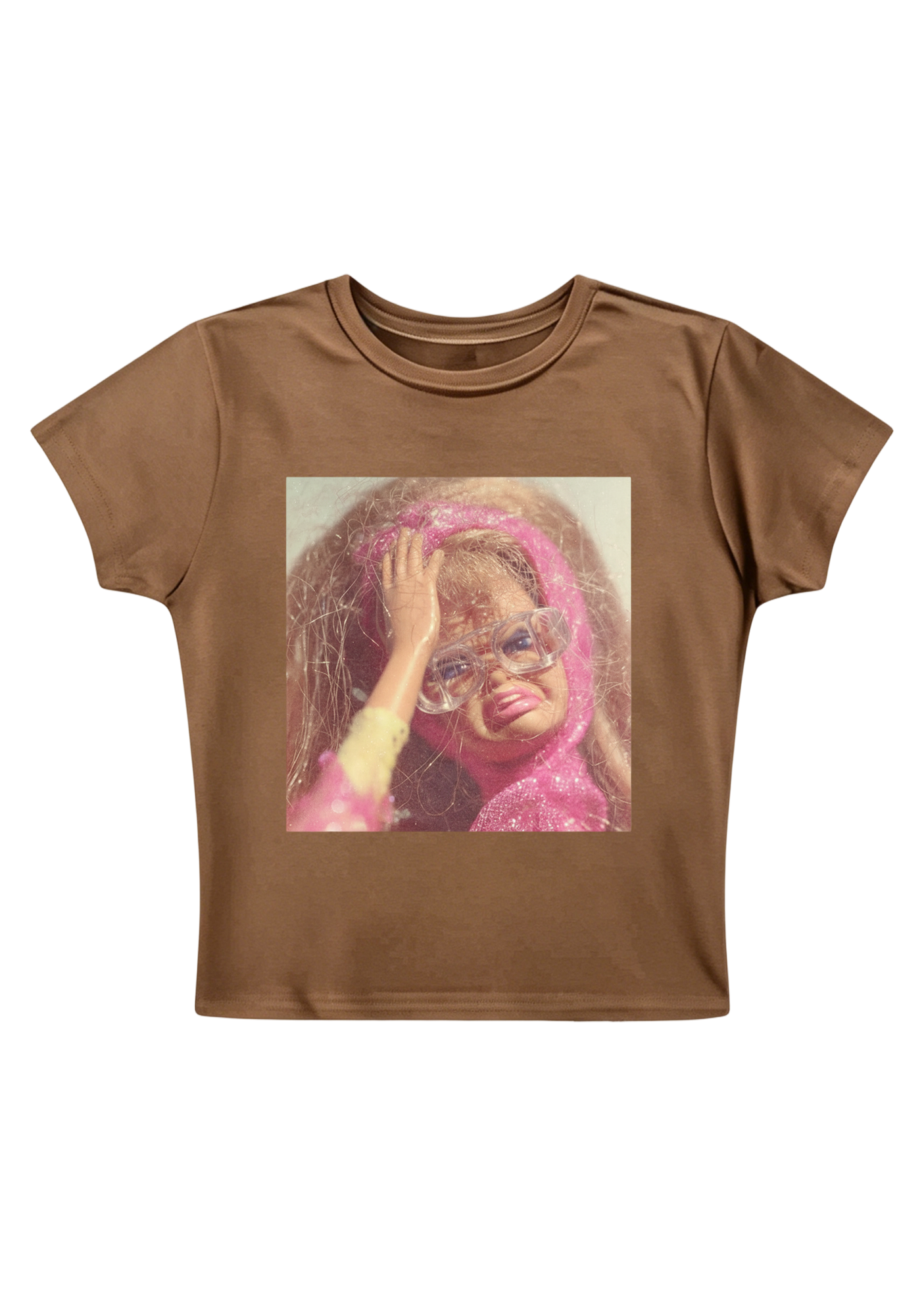 Funny Headache Barbie  Y2K Baby Tee