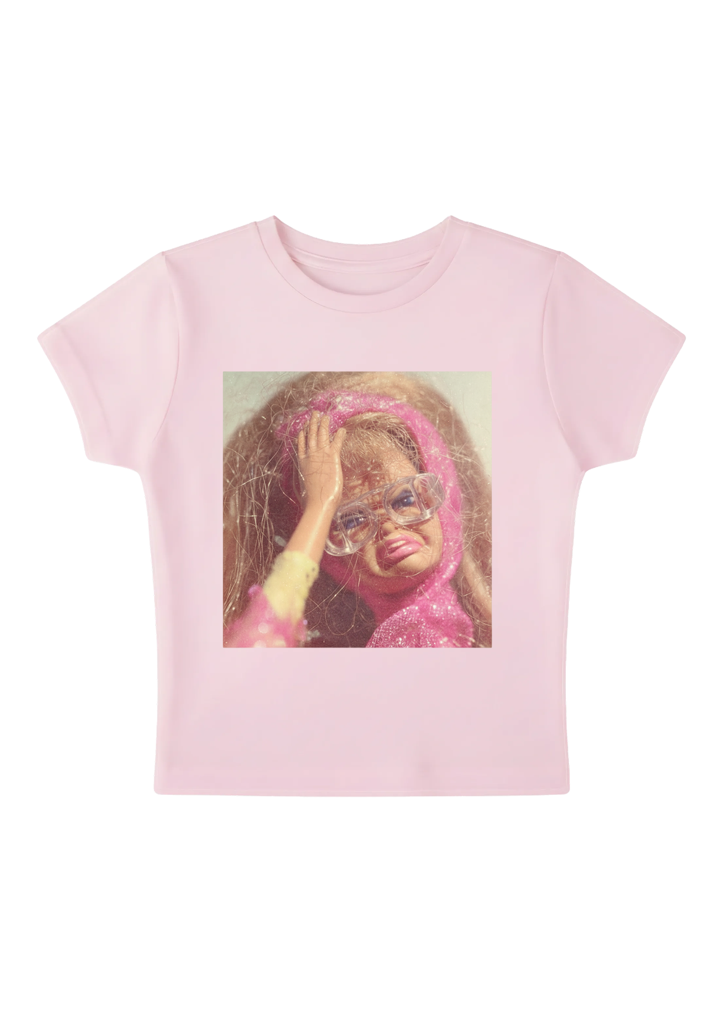 Funny Headache Barbie  Y2K Baby Tee