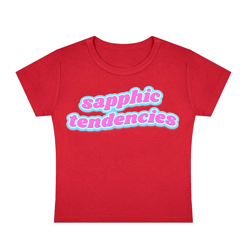 Sapphic Tendencies Y2K Baby Tee