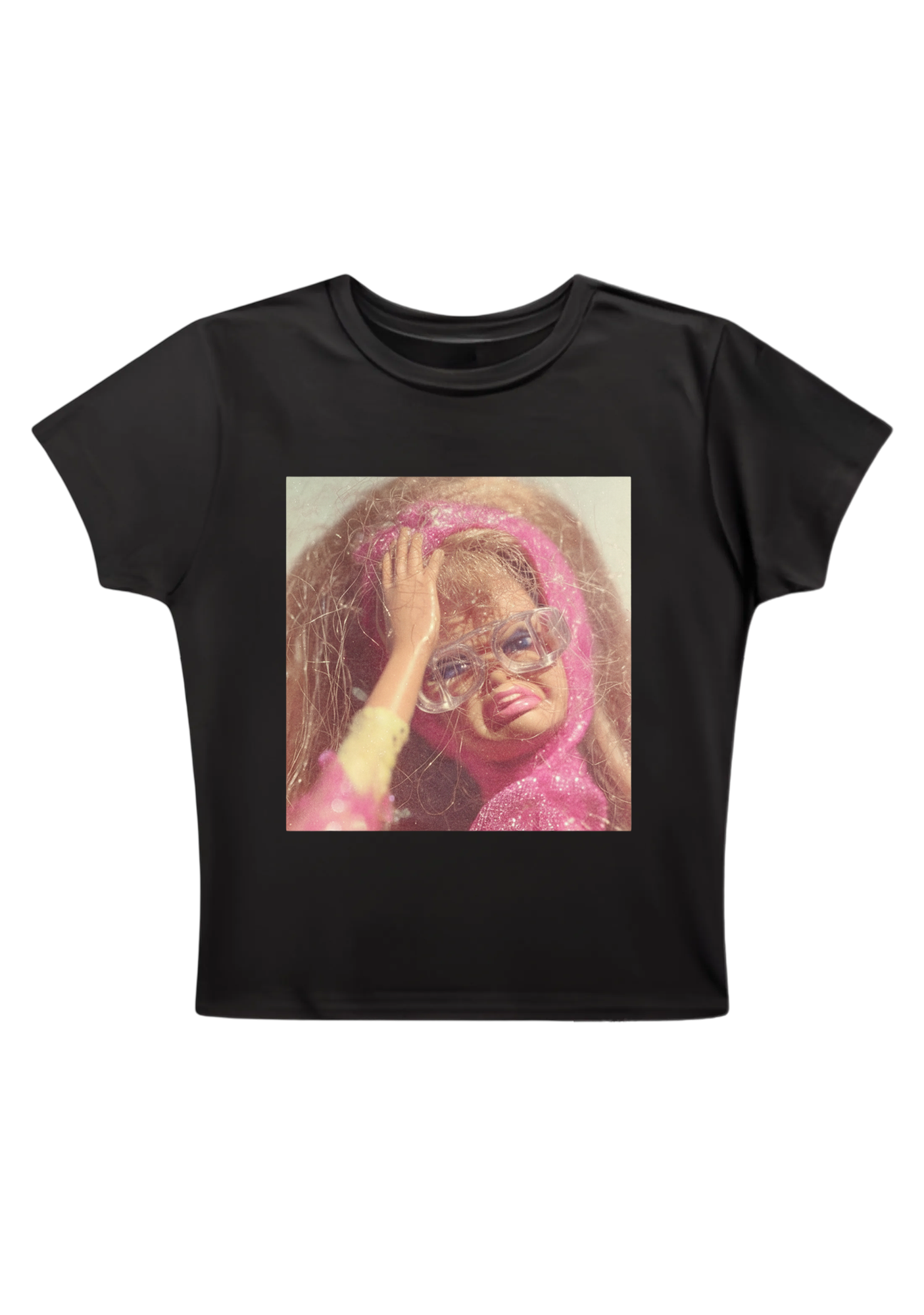Funny Headache Barbie  Y2K Baby Tee
