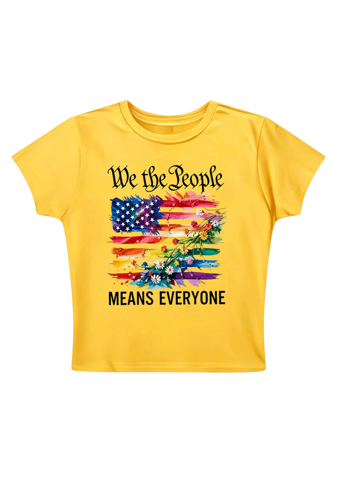 We The People Means Everyone Y2K Baby Tee