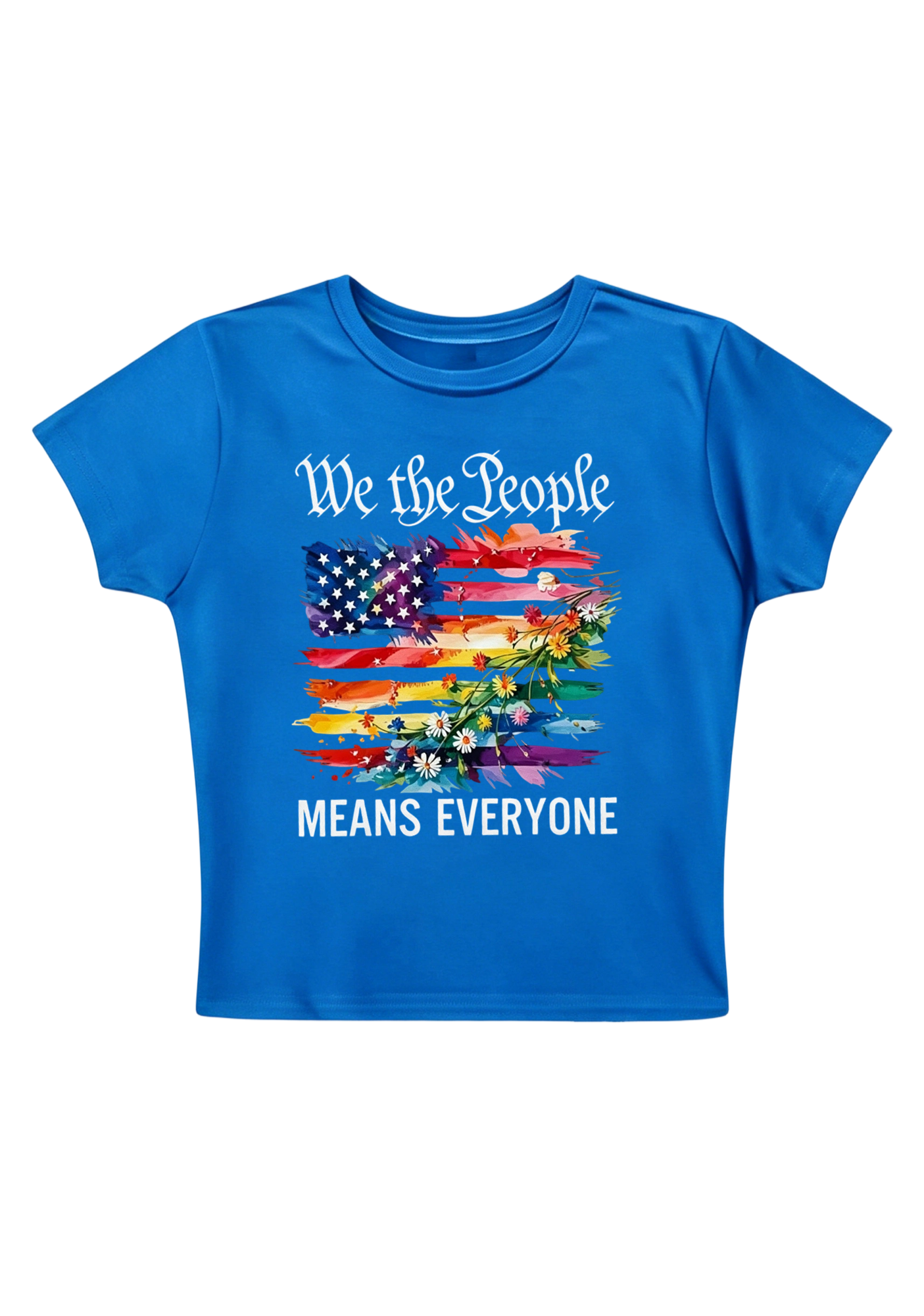 We The People Means Everyone Y2K Baby Tee