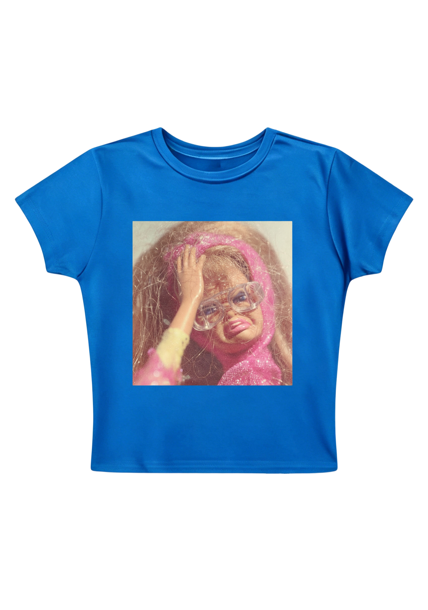 Funny Headache Barbie  Y2K Baby Tee