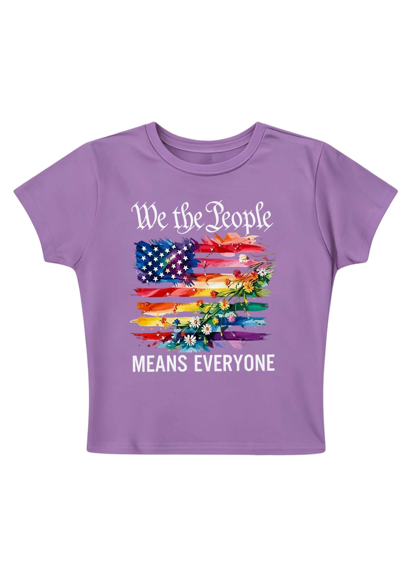 We The People Means Everyone Y2K Baby Tee