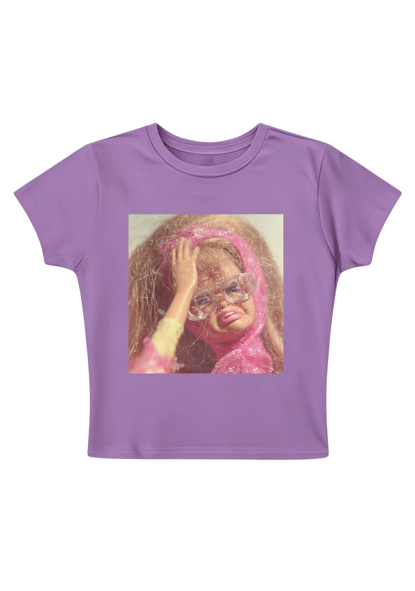 Funny Headache Barbie  Y2K Baby Tee