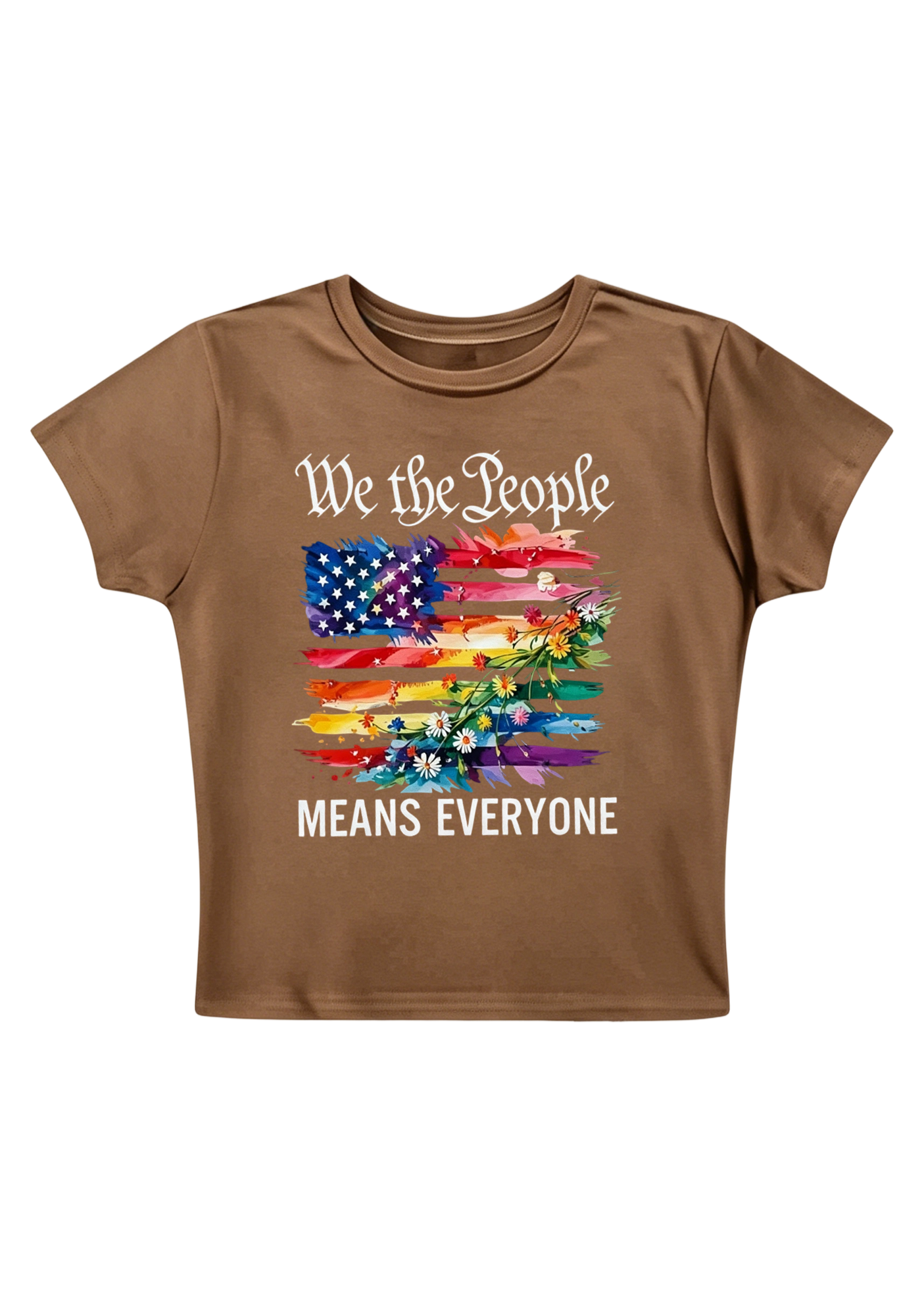 We The People Means Everyone Y2K Baby Tee