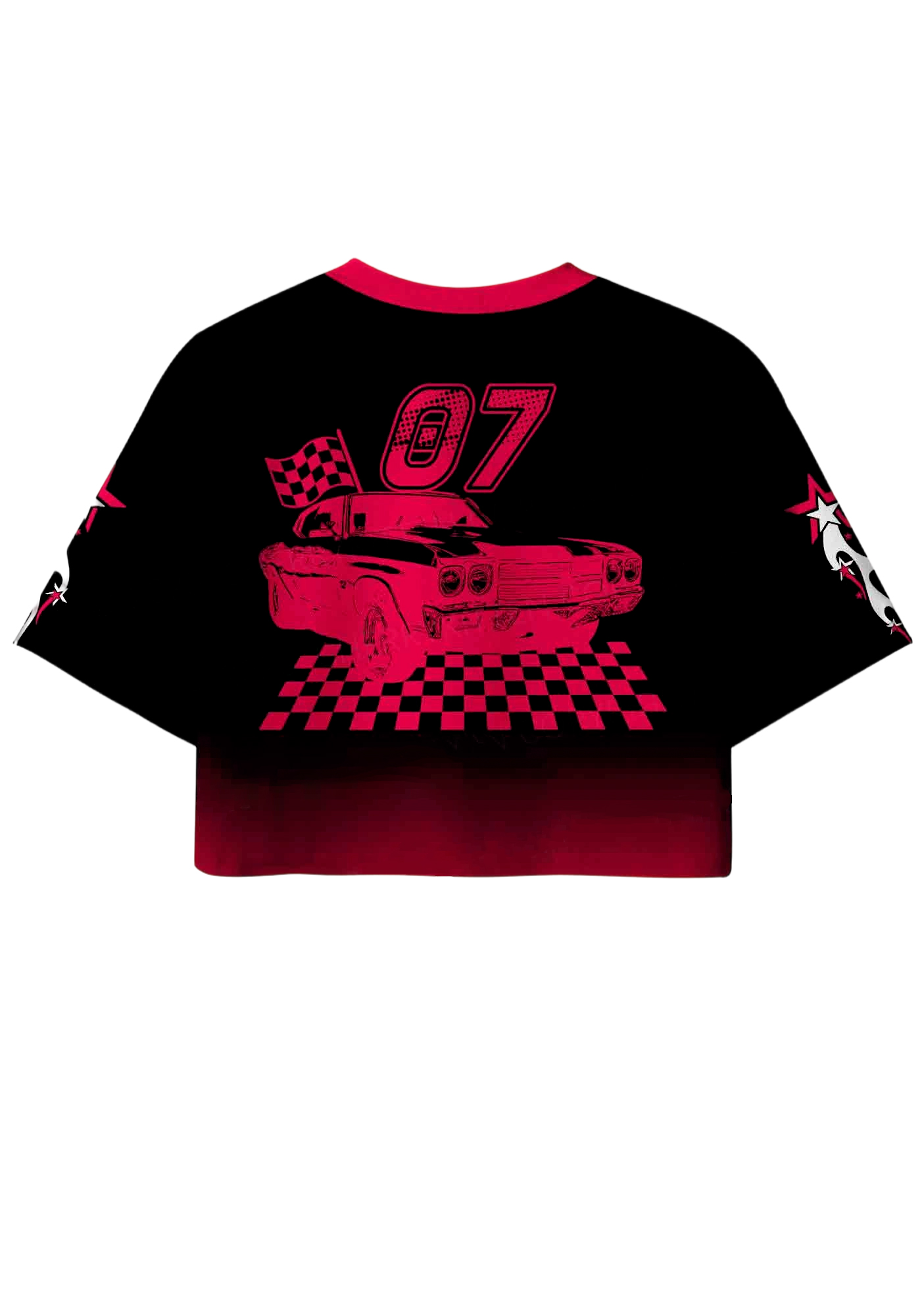 Hit Him With Your Car Y2K Crop Sport Jersey Shirts