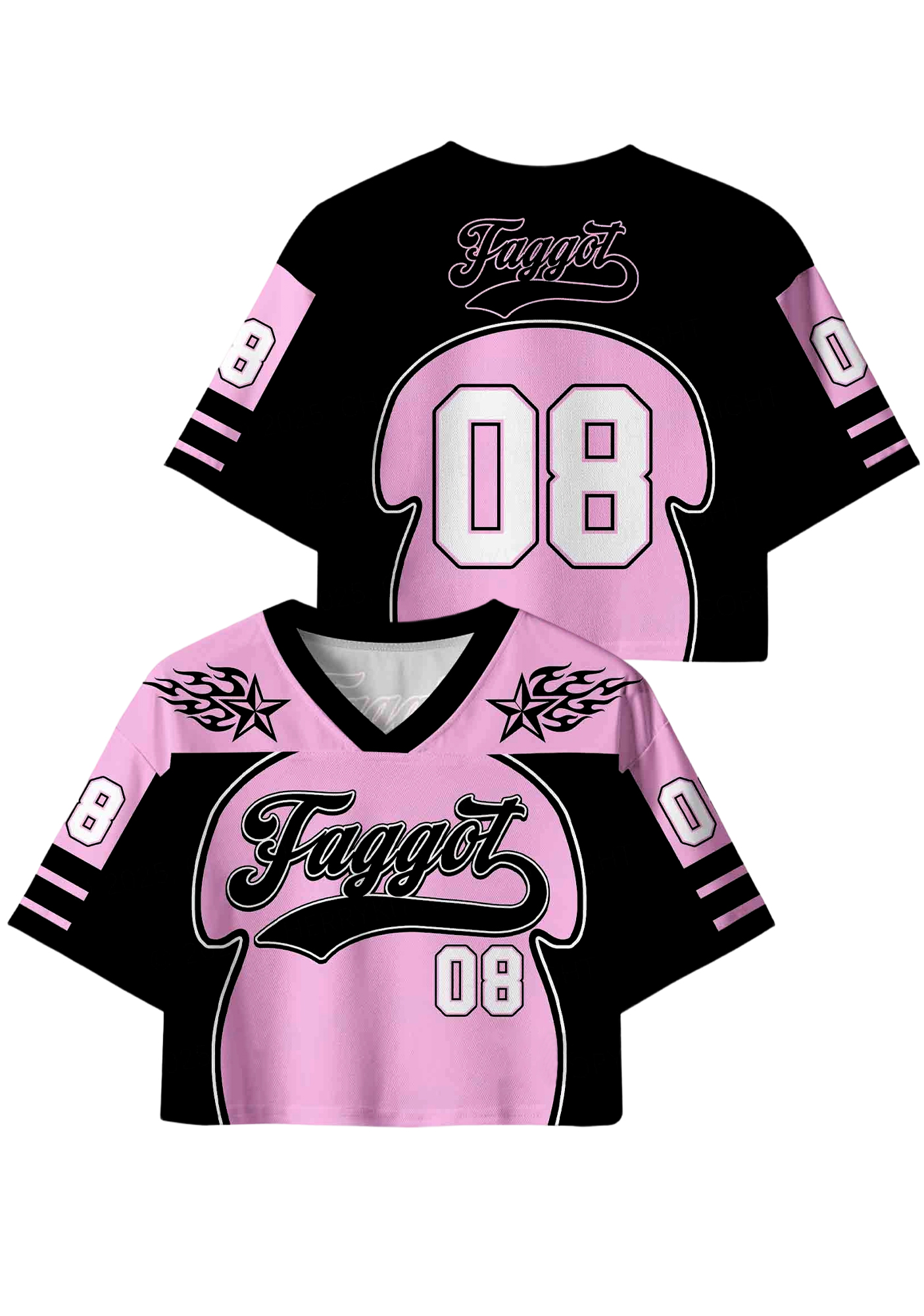Faggot Y2K Crop Sport Jersey Shirts