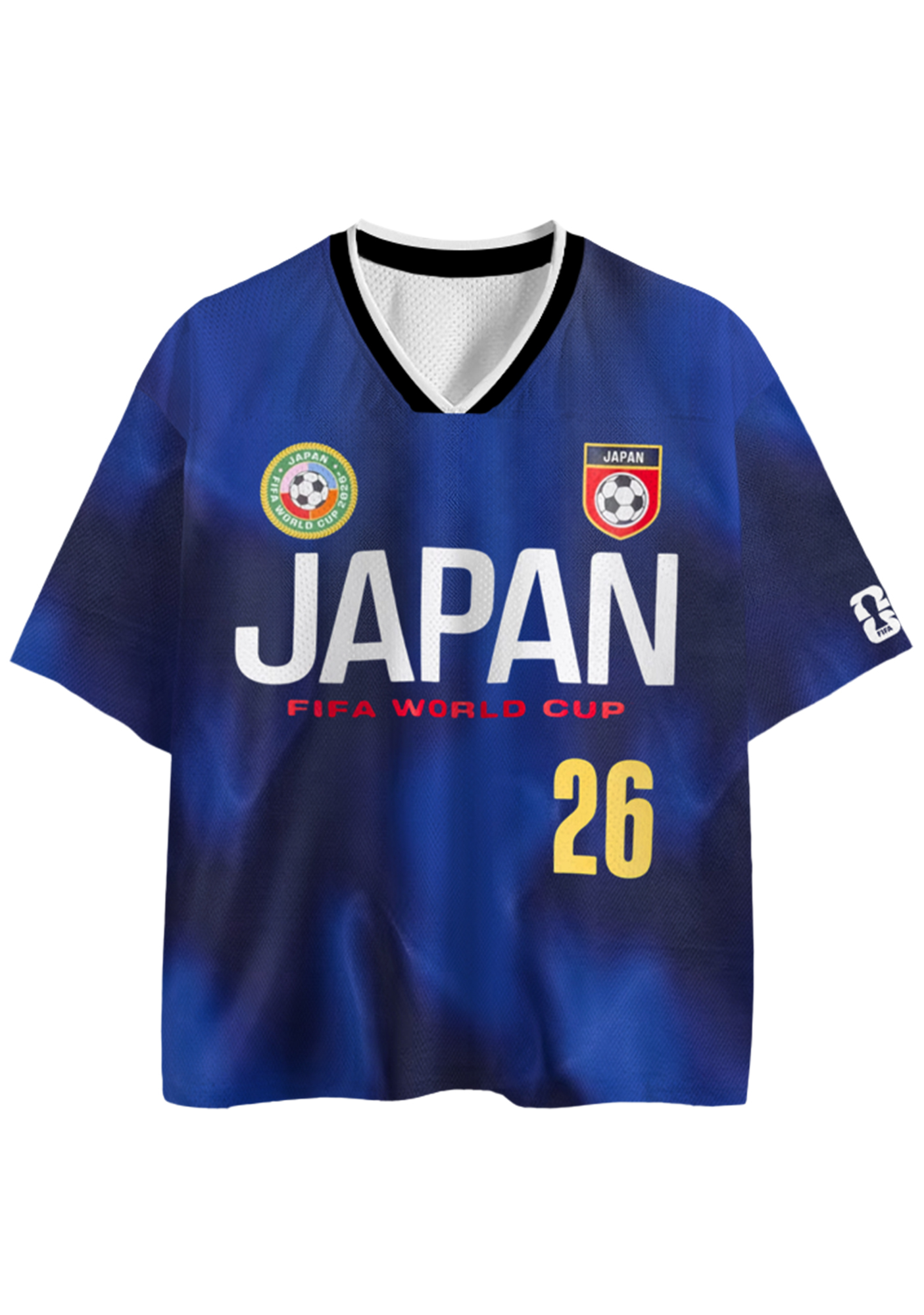 Vintage Tie-Dye Japan Football Mesh Jersey Shirts