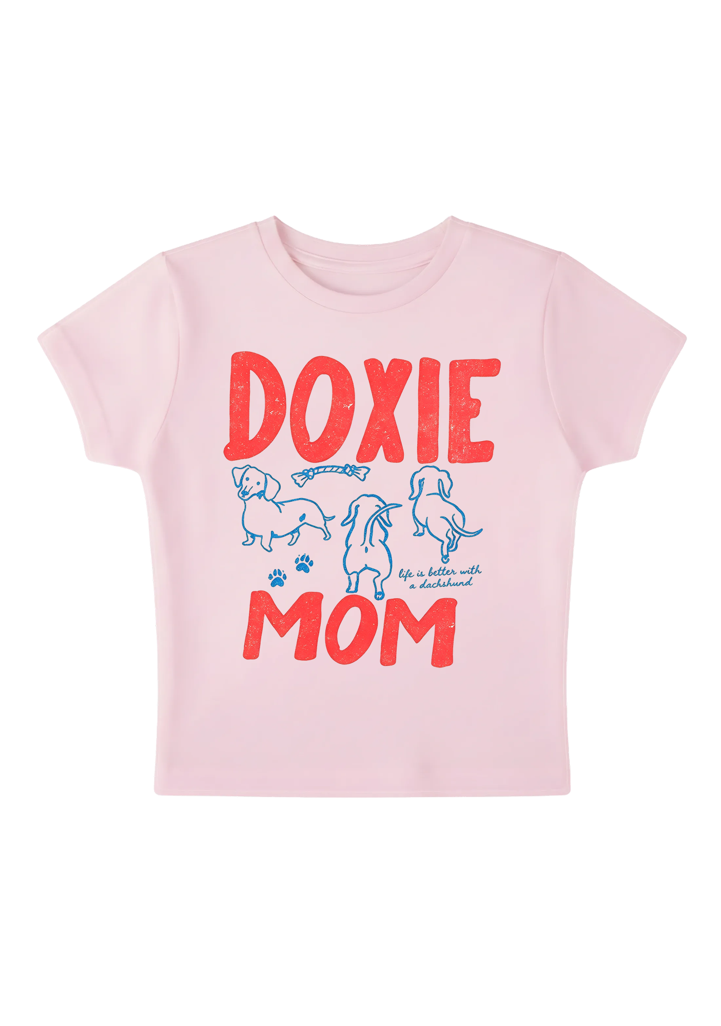 Doxie Mom Y2K Baby Tee