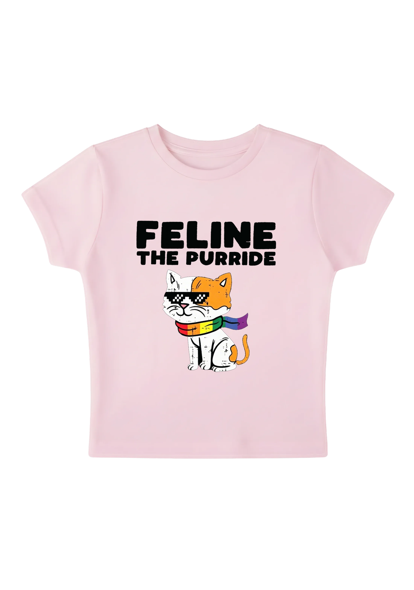 Feline The Purride Y2K Baby Tee