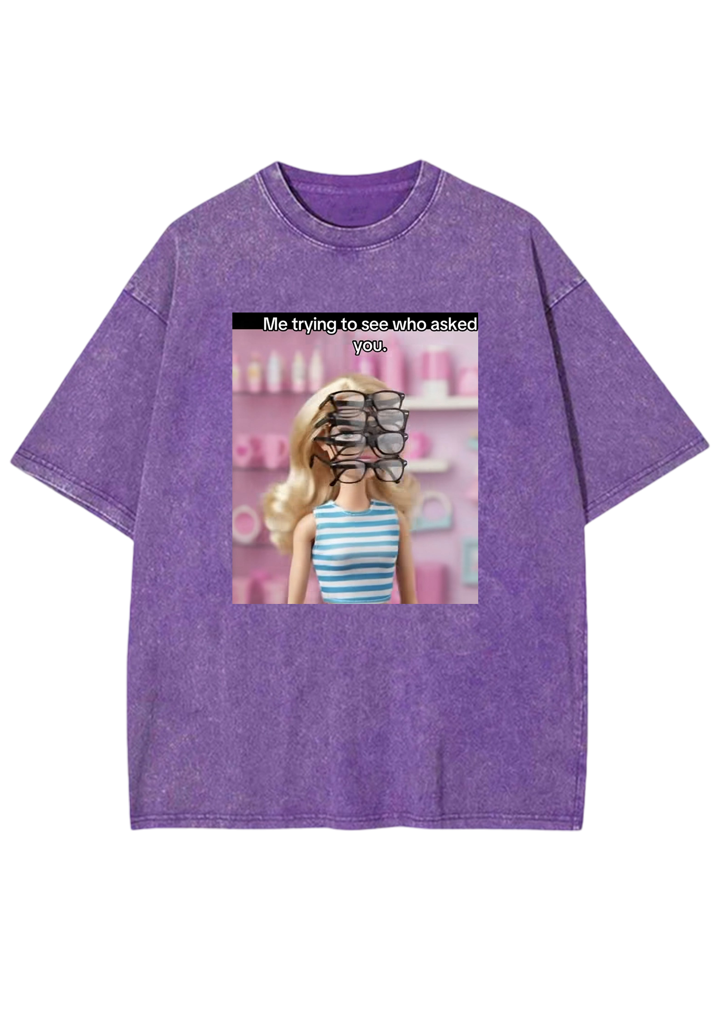 Me Trying To See Who Asked You Y2K Washed Tee