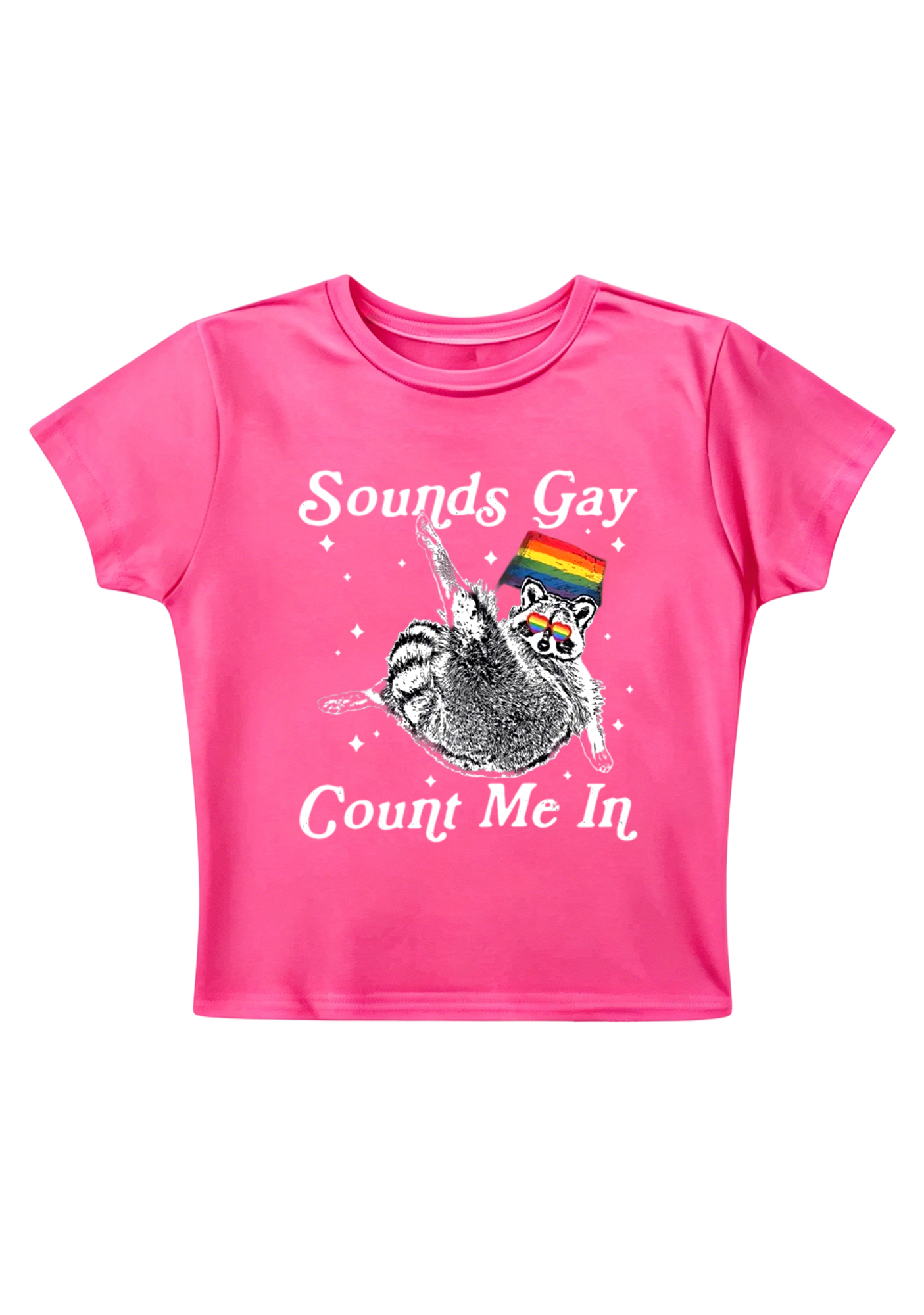 Sounds GayCount Me In Y2K Baby Tee