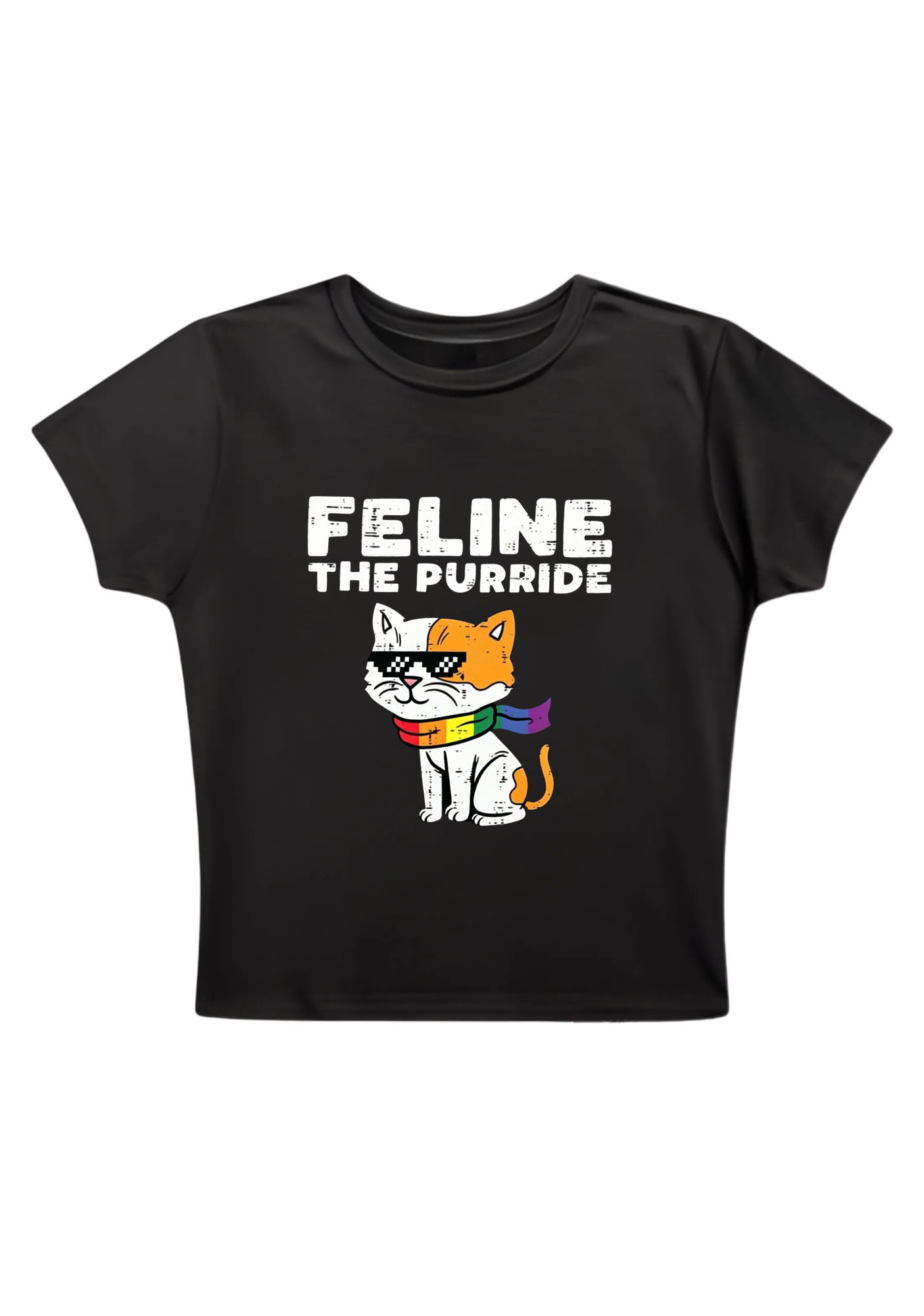Feline The Purride Y2K Baby Tee