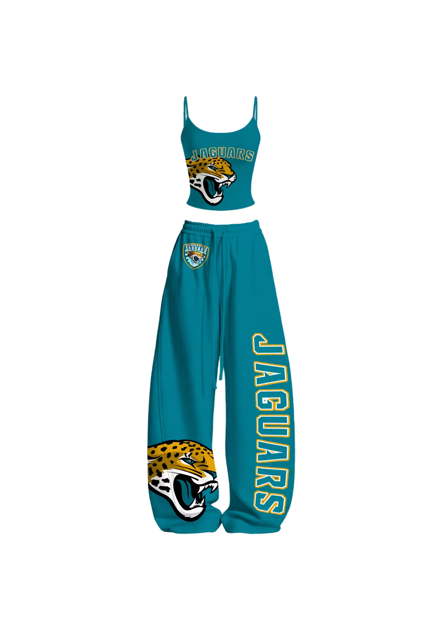 Jacksonville Jaguars Jaguar Mascot Tops & Elasticated Trousers Two-Piece Set
