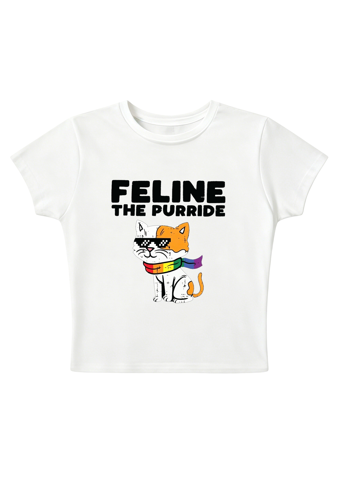 Feline The Purride Y2K Baby Tee