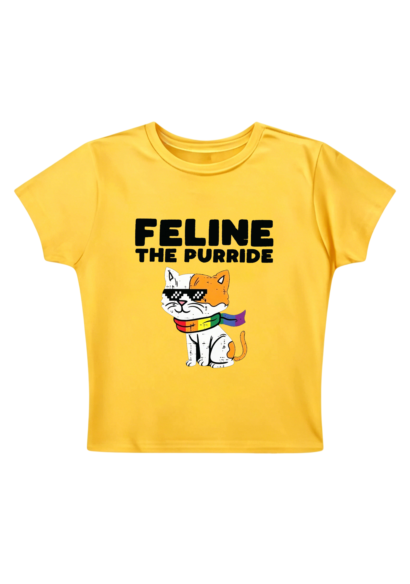 Feline The Purride Y2K Baby Tee