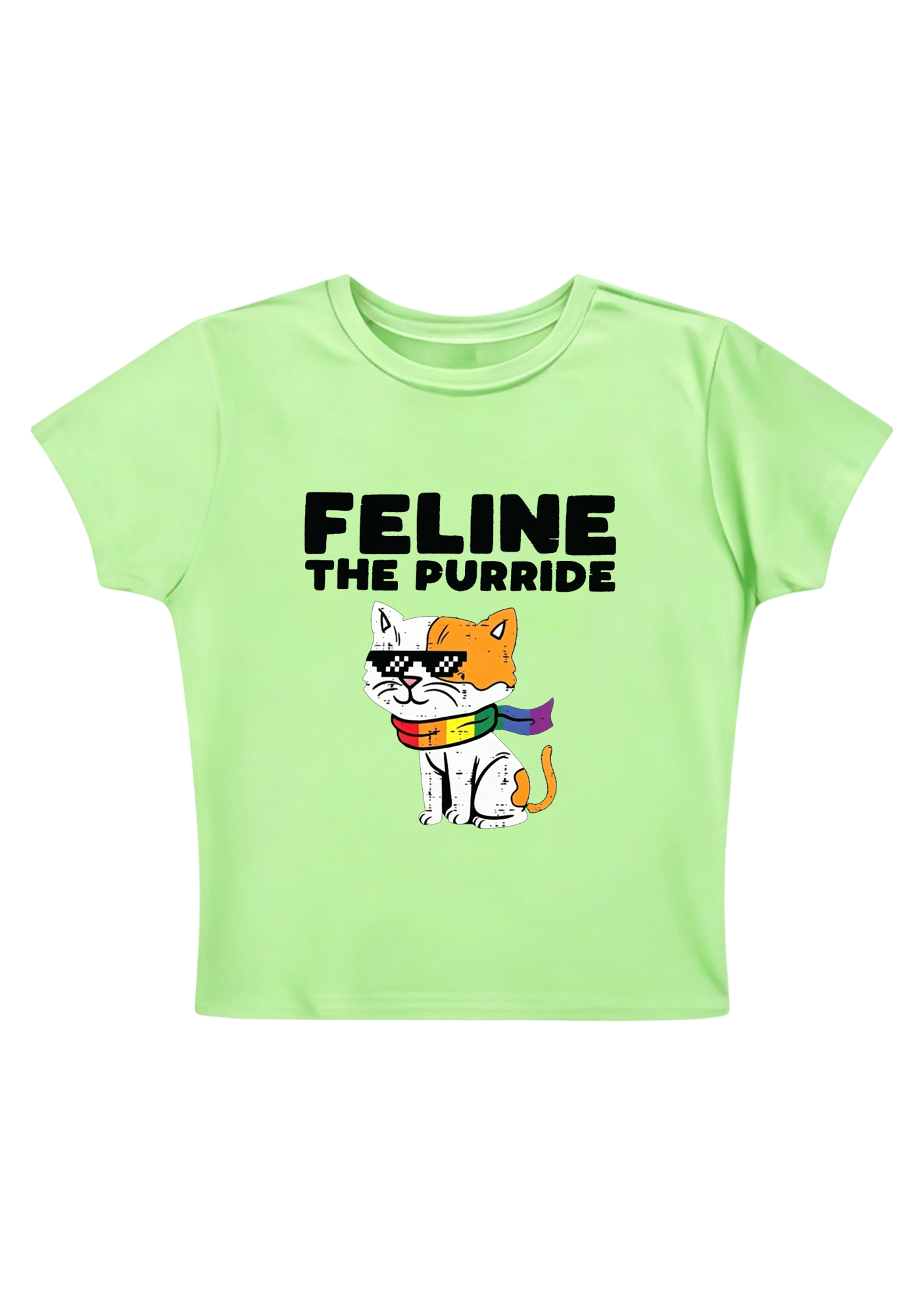 Feline The Purride Y2K Baby Tee