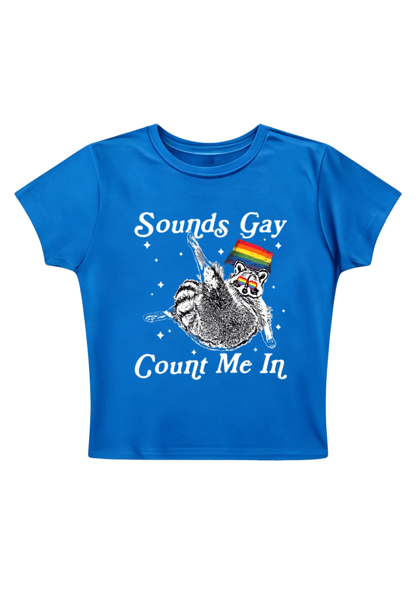 Sounds GayCount Me In Y2K Baby Tee