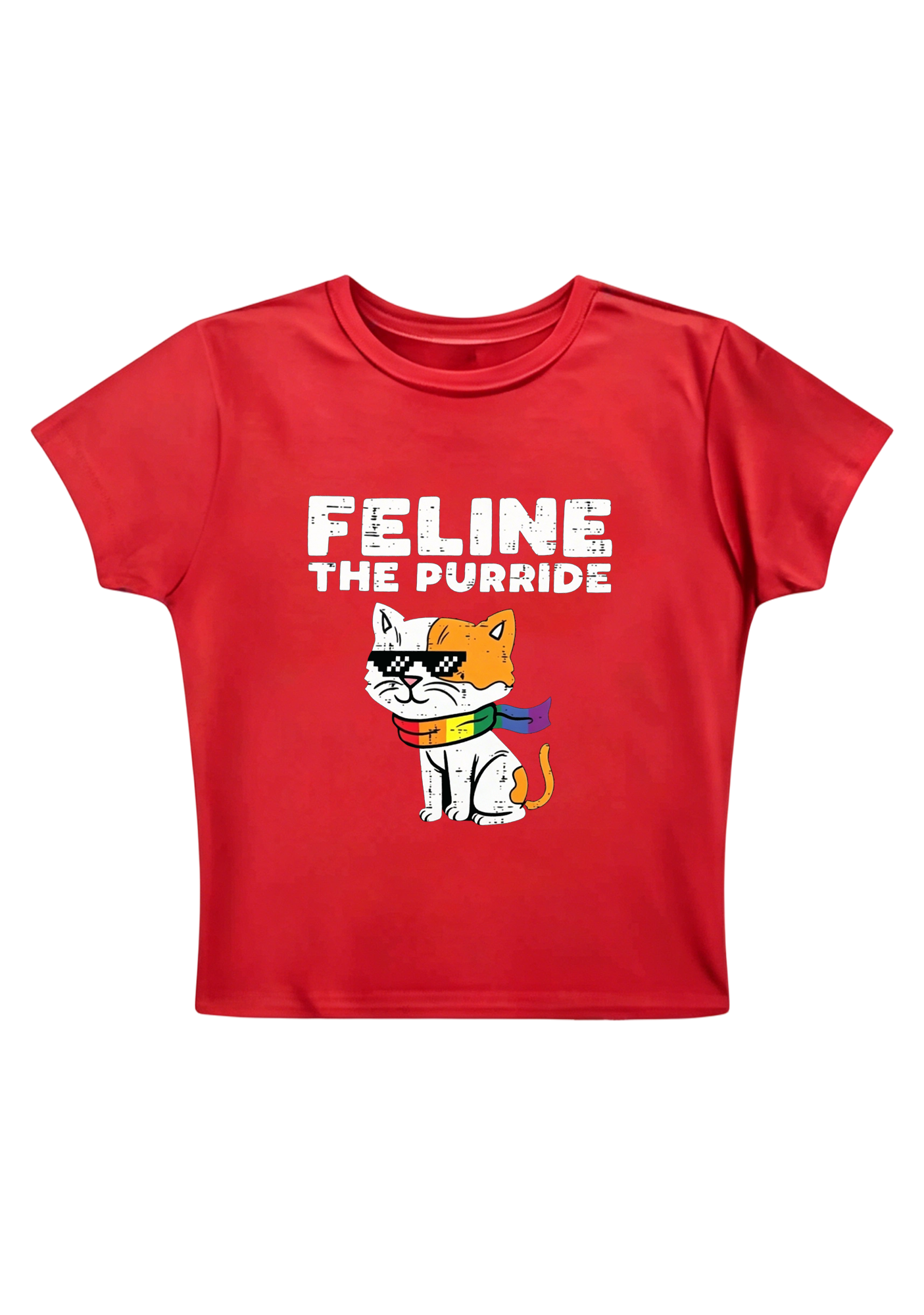 Feline The Purride Y2K Baby Tee