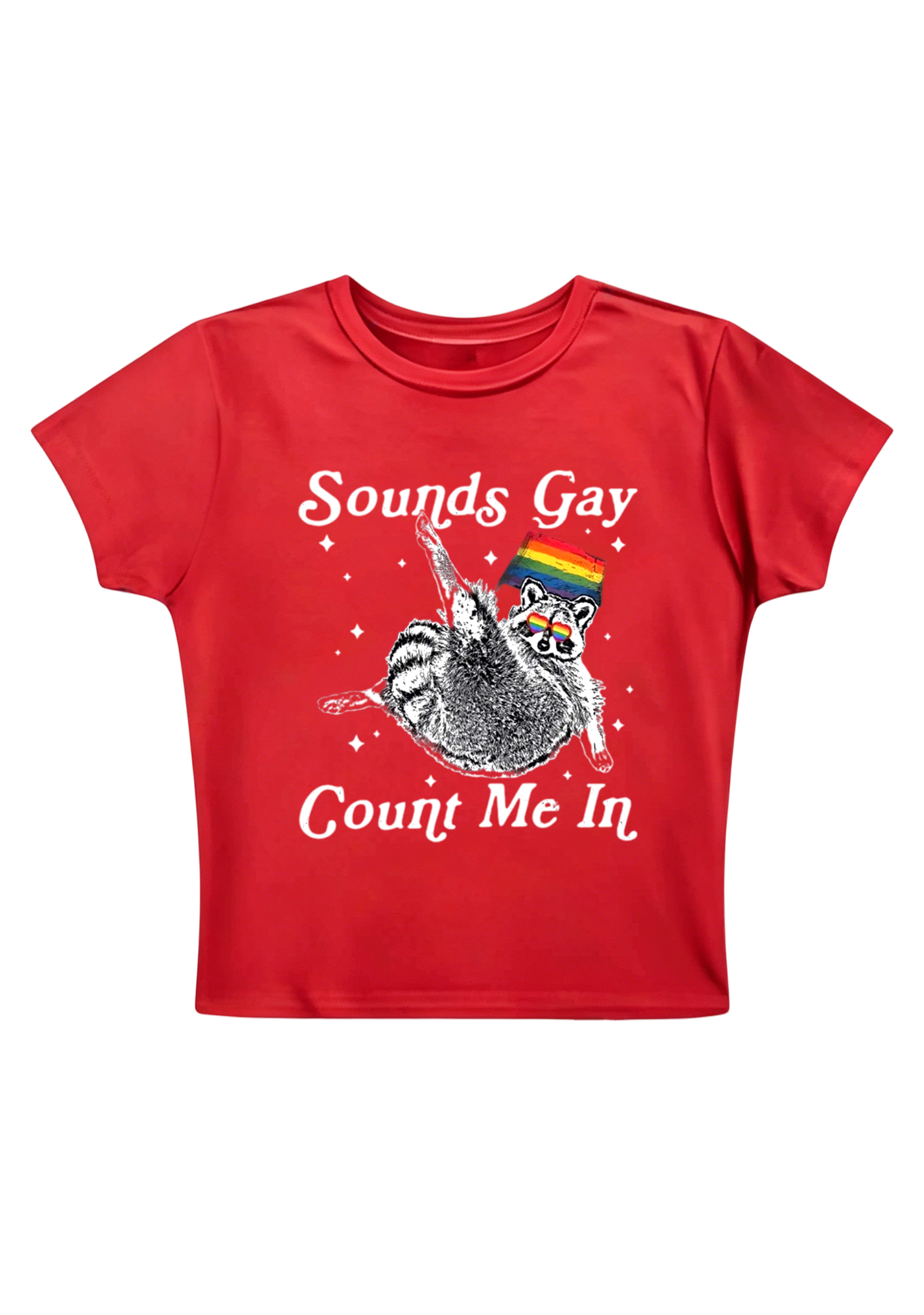 Sounds GayCount Me In Y2K Baby Tee