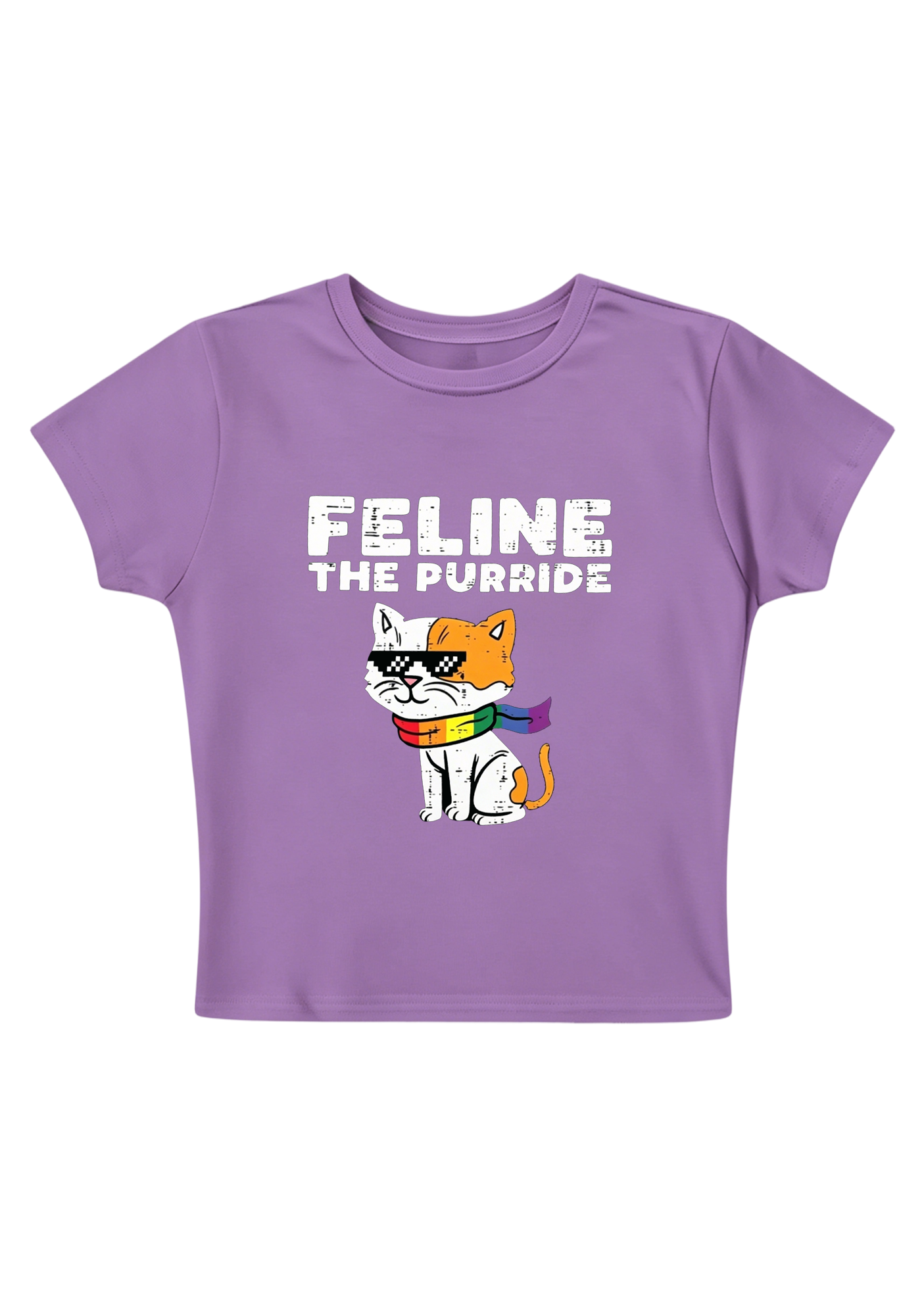 Feline The Purride Y2K Baby Tee