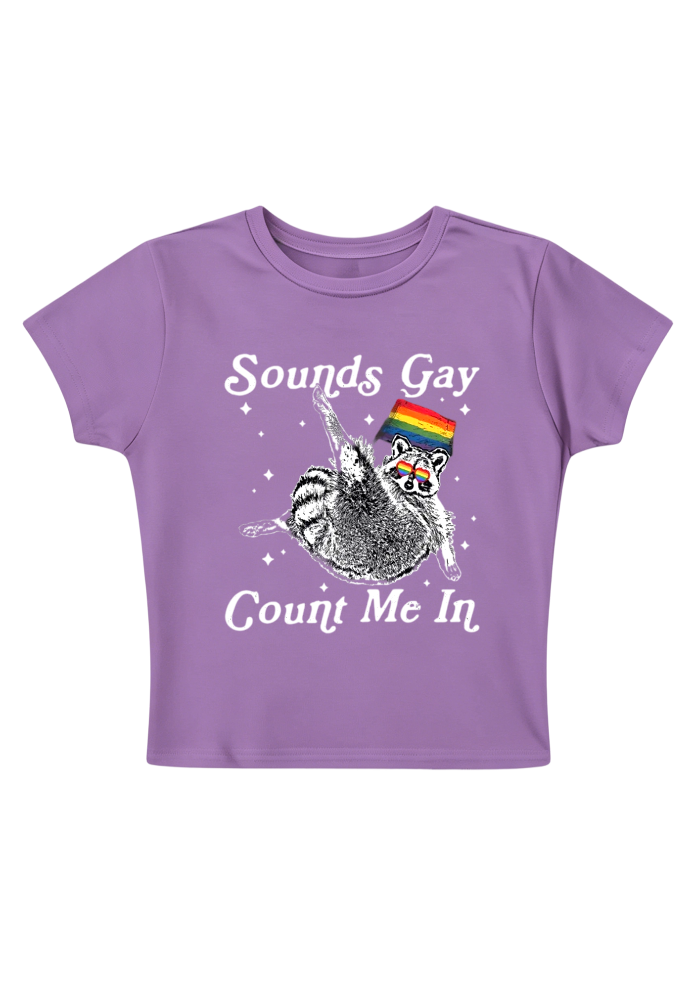 Sounds GayCount Me In Y2K Baby Tee