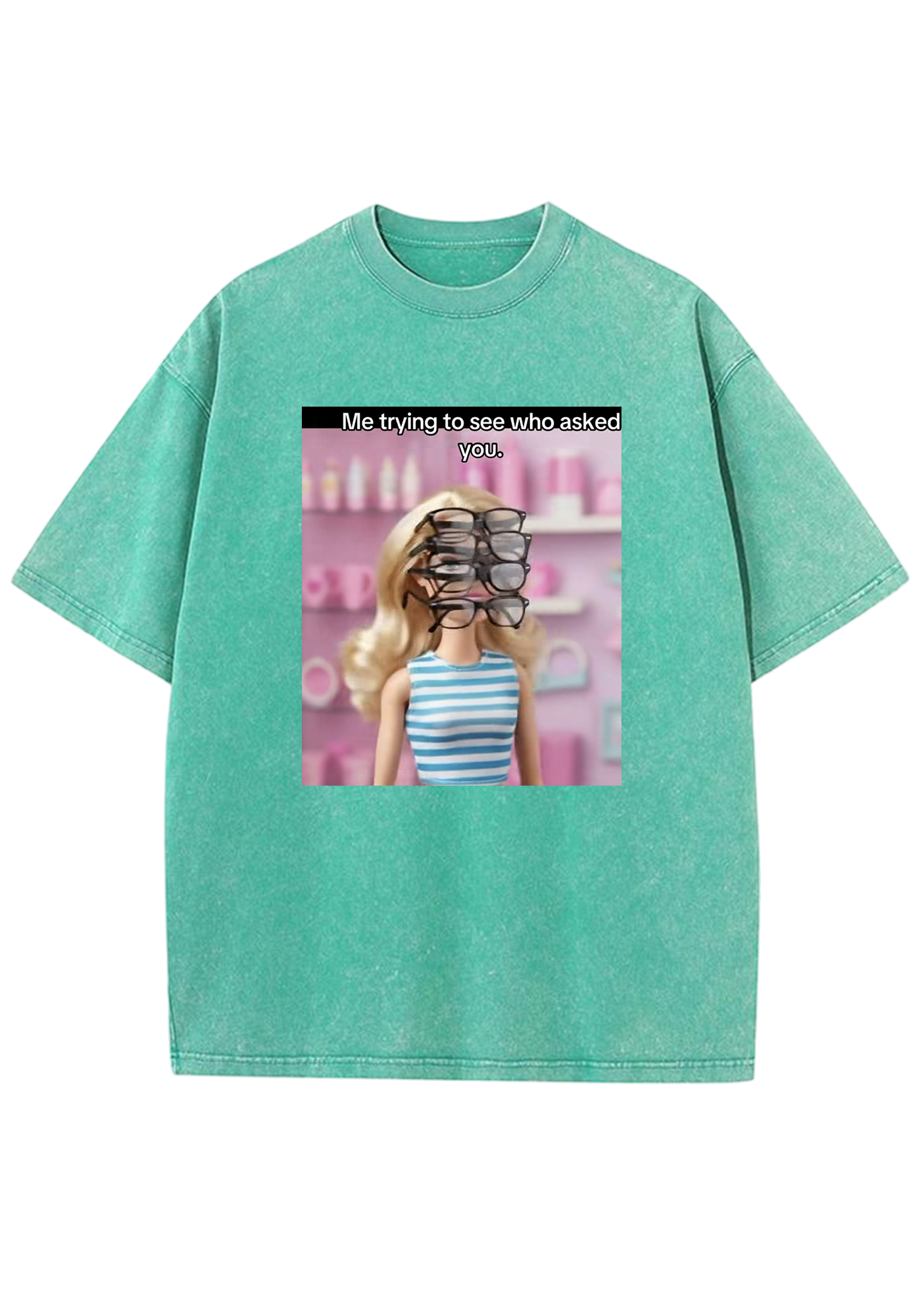 Me Trying To See Who Asked You Y2K Washed Tee