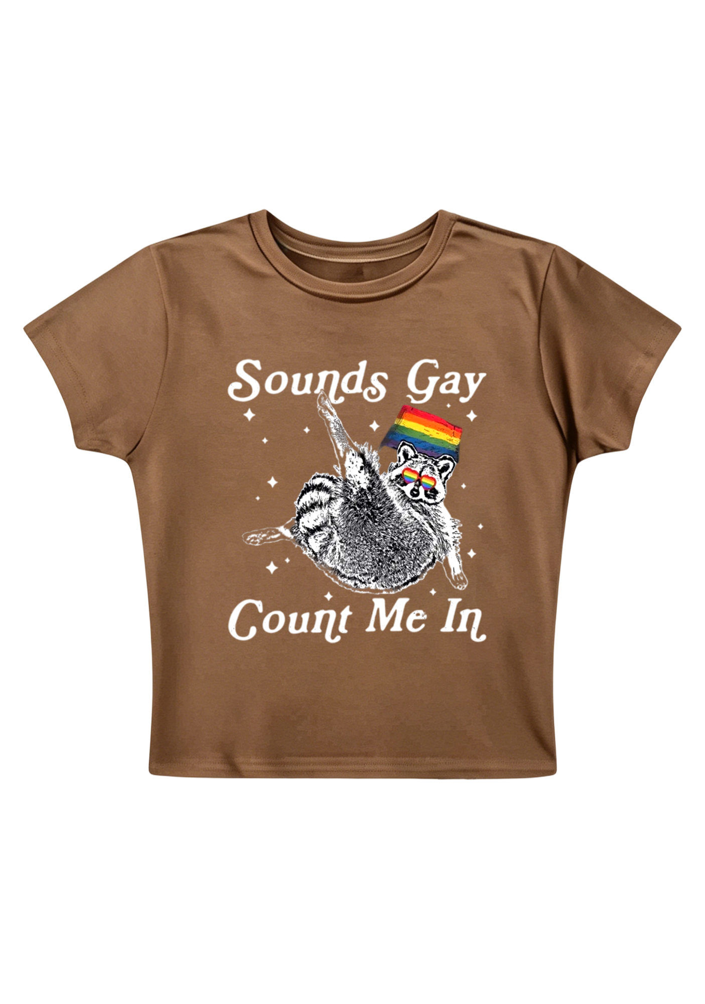 Sounds GayCount Me In Y2K Baby Tee