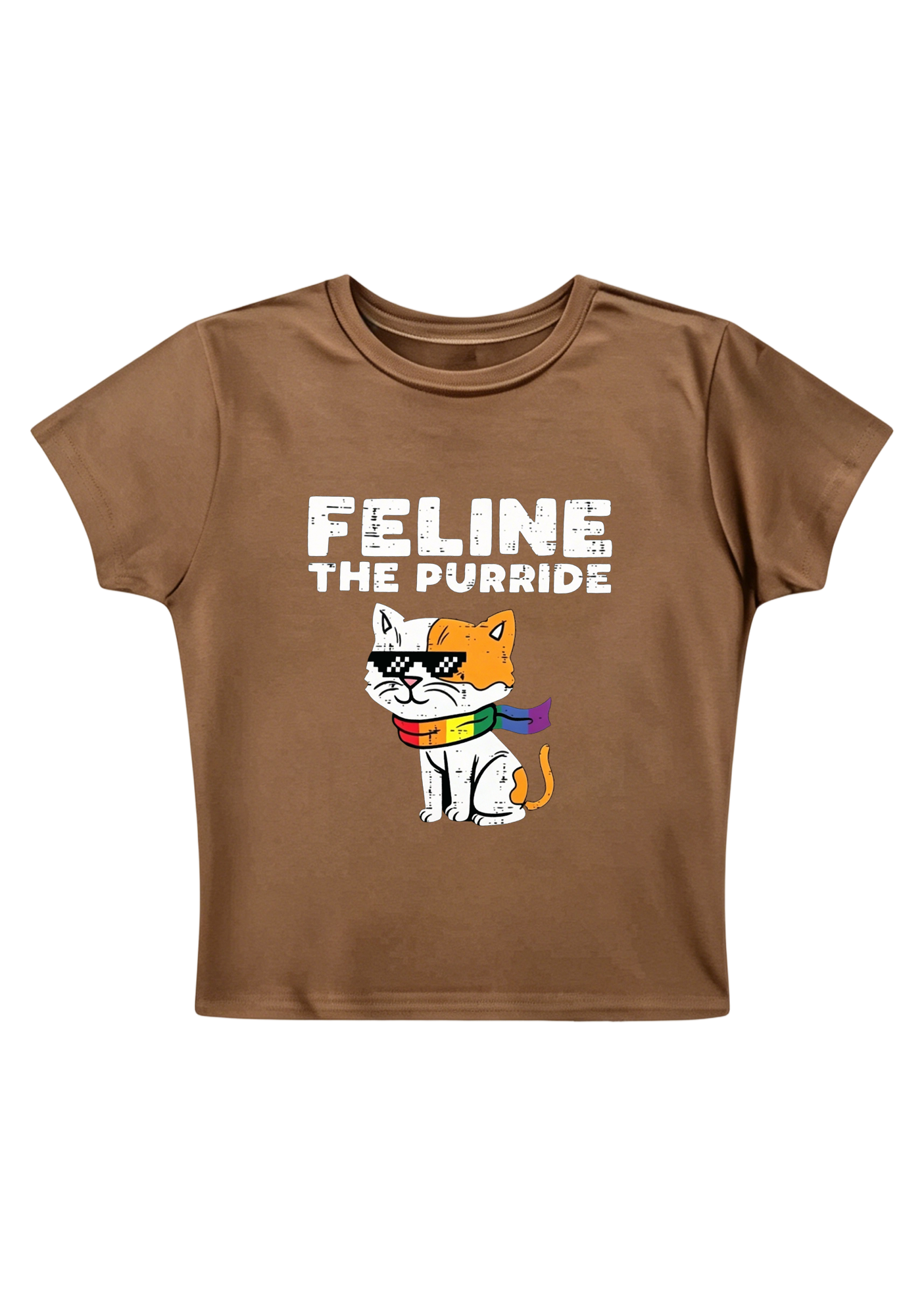Feline The Purride Y2K Baby Tee