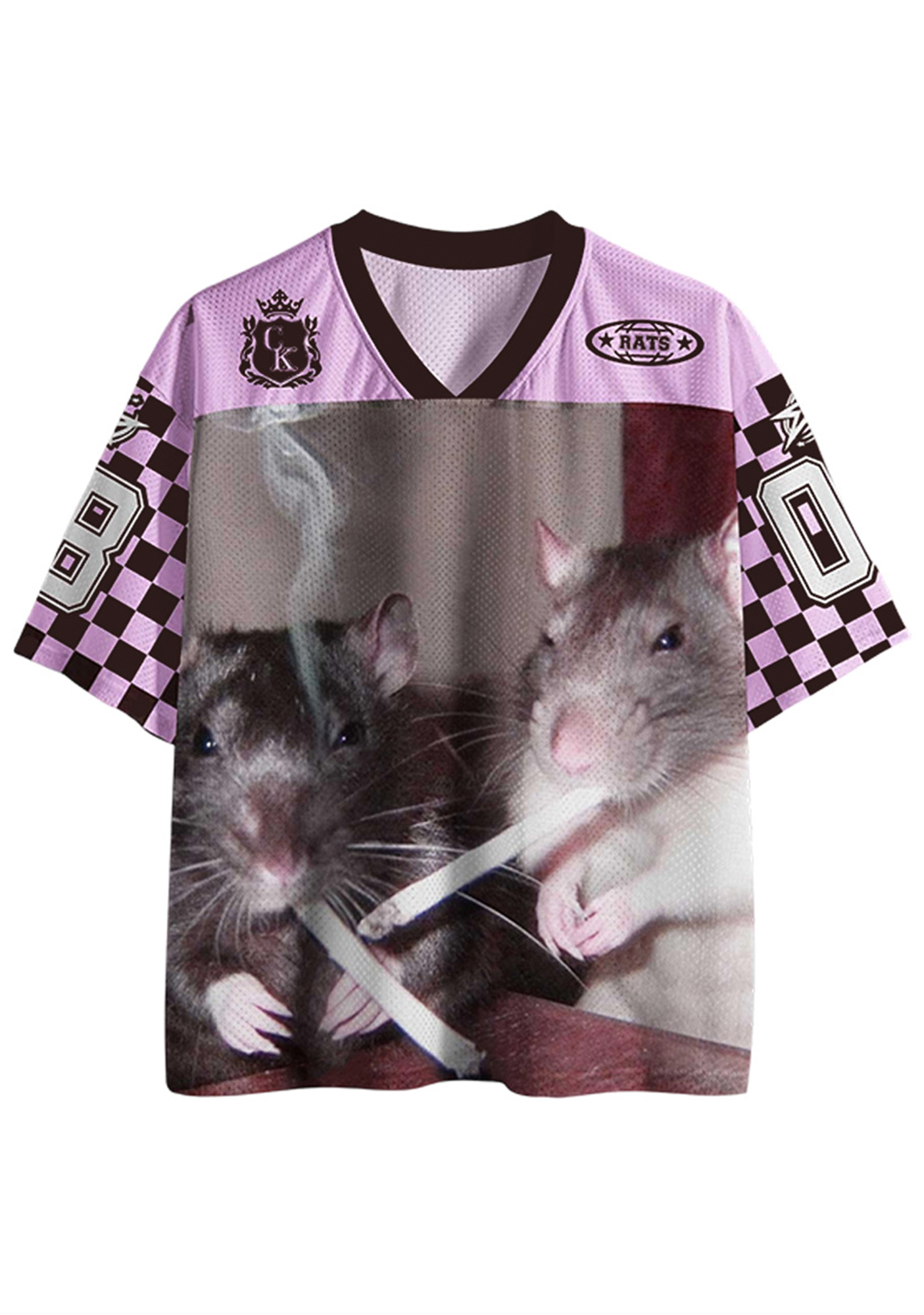 Rats Y2K Crop Sport Jersey Shirts