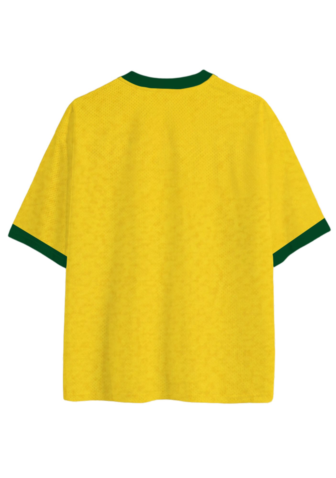 Brasil Sunburst Yellow Retro Football Mesh Jersey Shirts