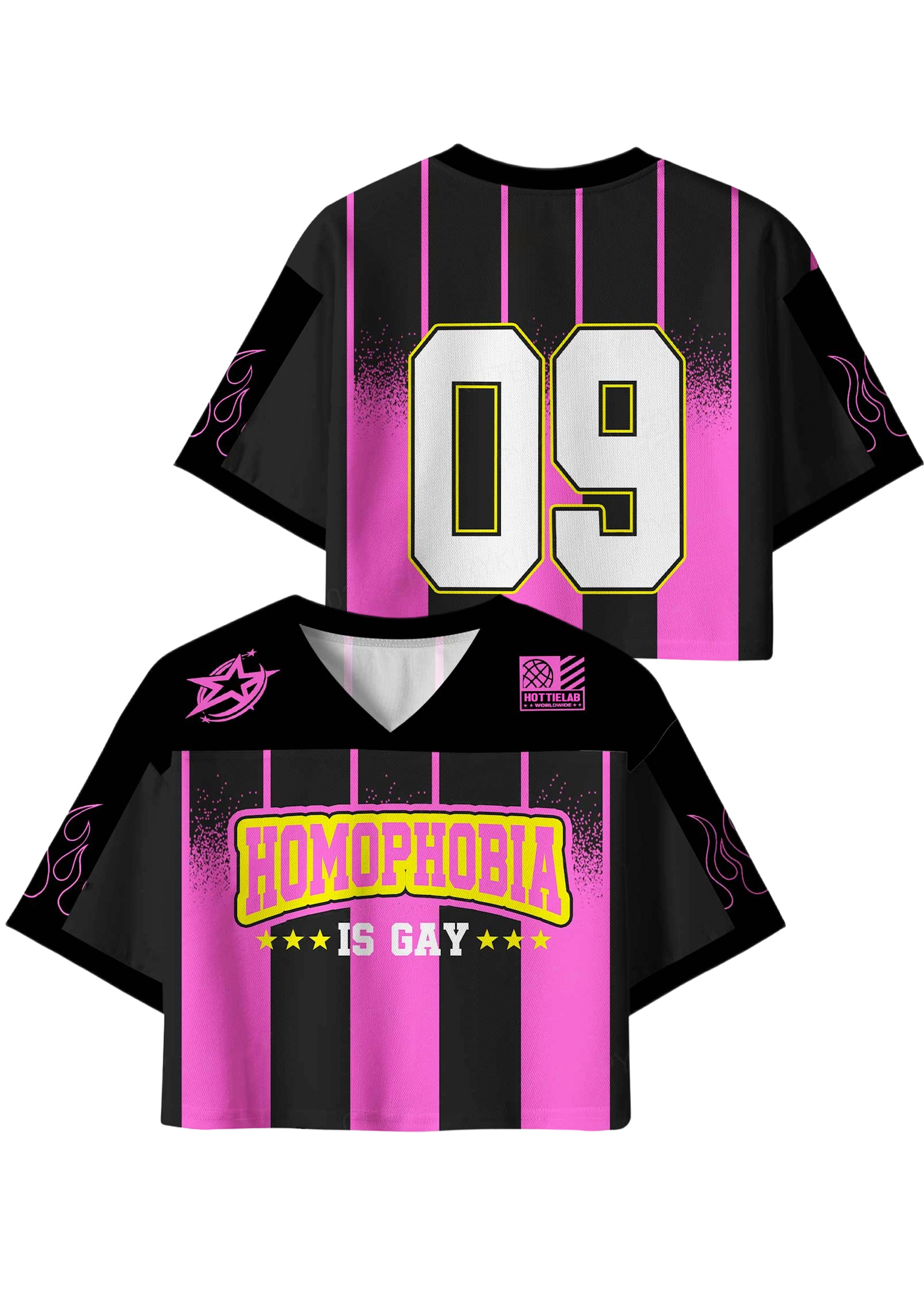 Homophobia Is Gay Y2K Crop Sport Jersey Shirts