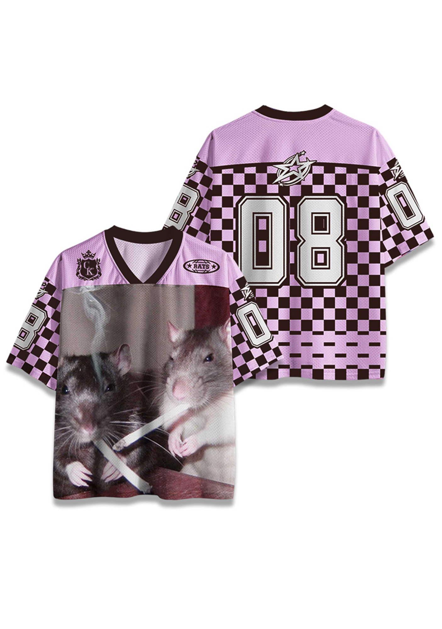 Rats Y2K Crop Sport Jersey Shirts