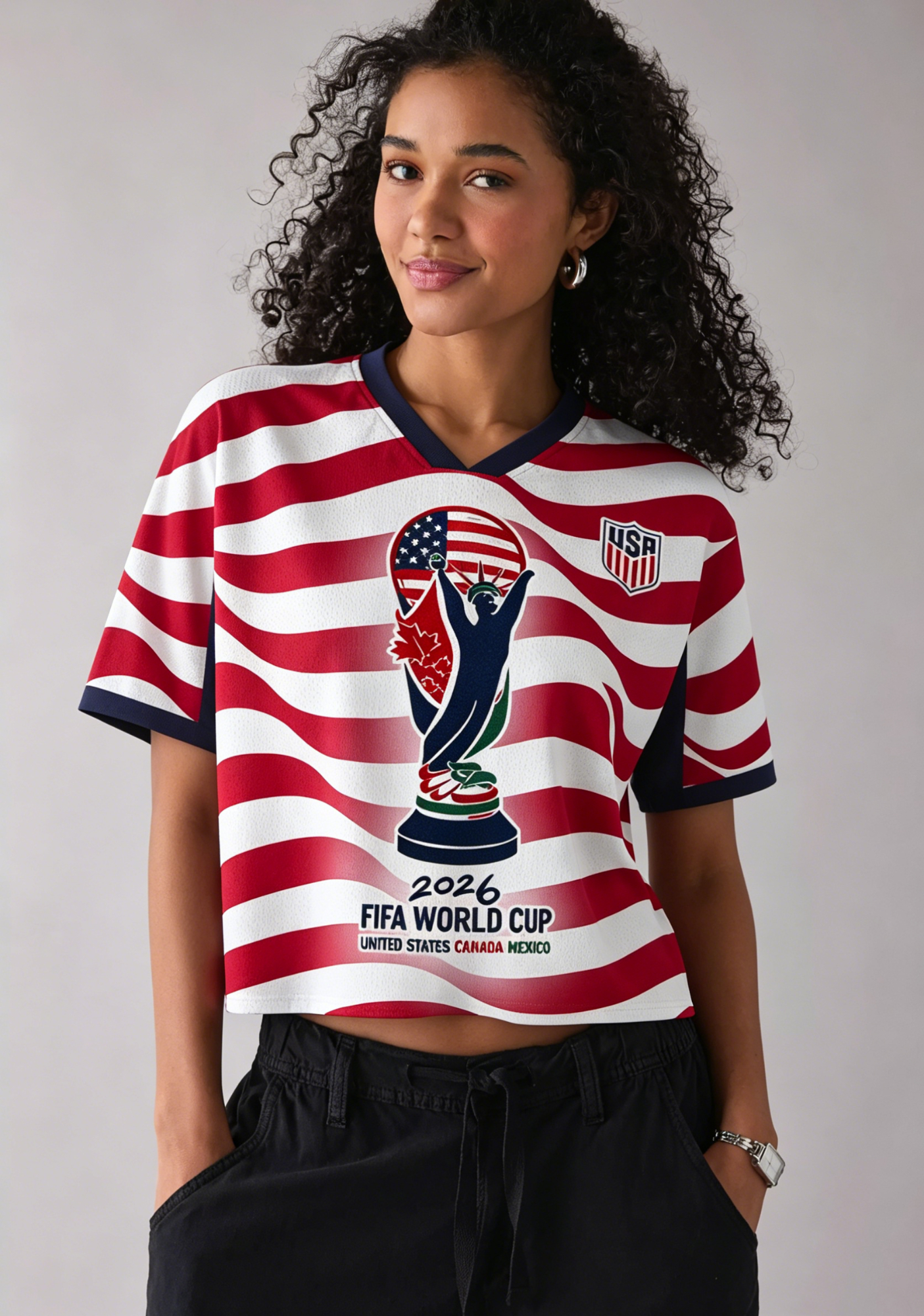 2026 FIFA World Cup USA Cropped Mesh Jersey Shirt