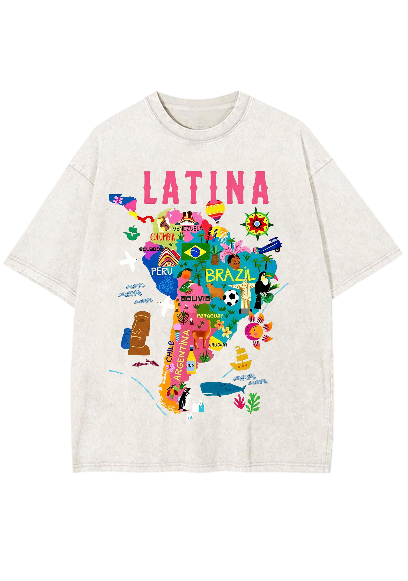 Latina Colombia Venezuela Washed Tee