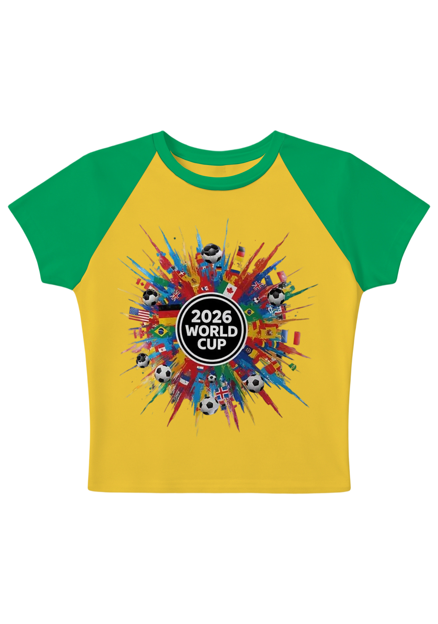 2026 World Cup Splicing Y2K Baby Tee